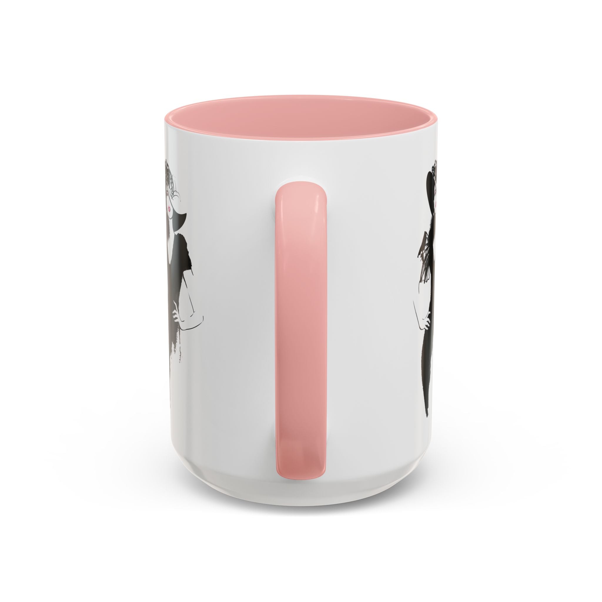 Elegant Lady Fashion Coffee Mug – Vintage Chic Black & White Accent - Creations by Chris and Carlos