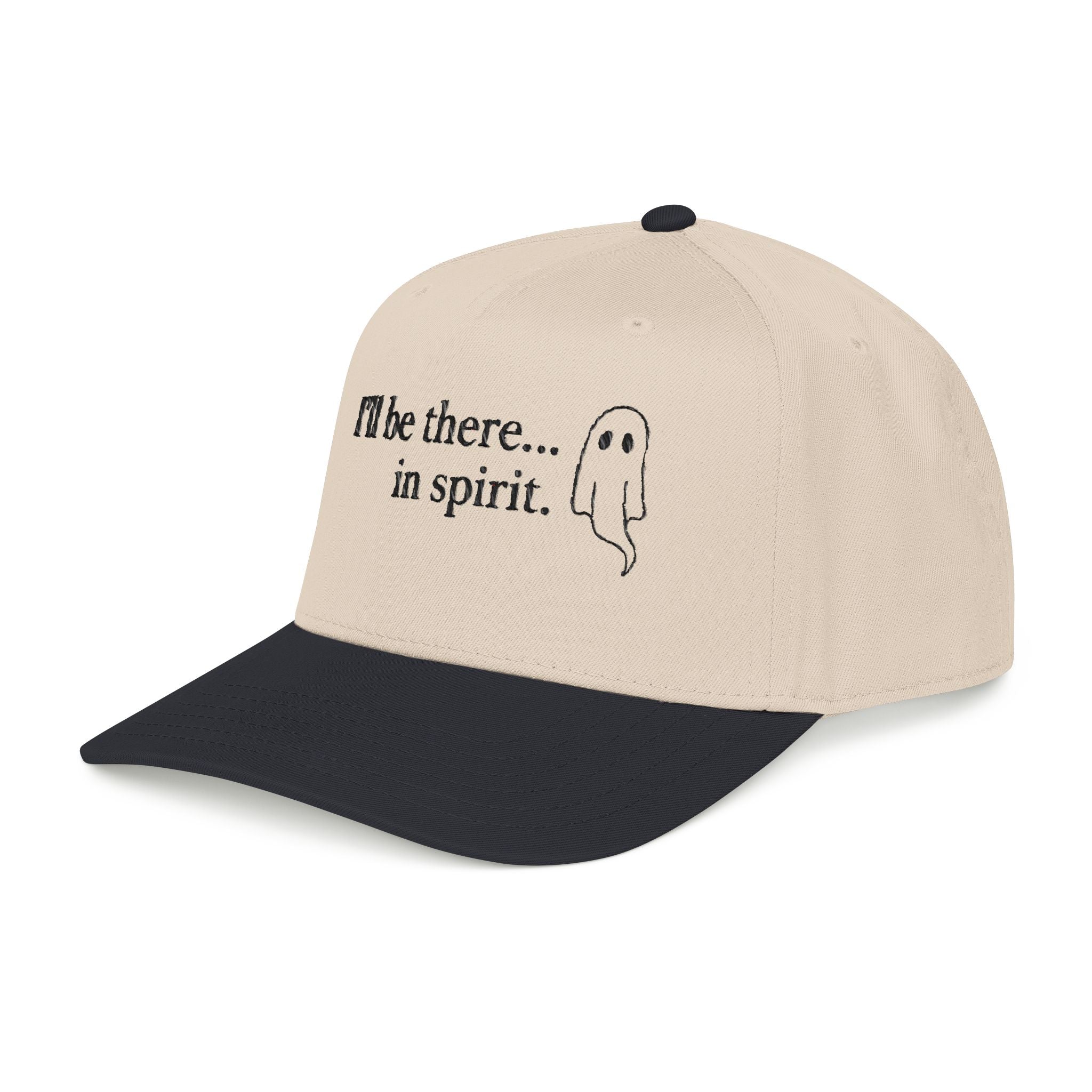 I'll Be There... In Spirit Ghost Cap — Funny Halloween Baseball Hat - Creations by Chris and Carlos