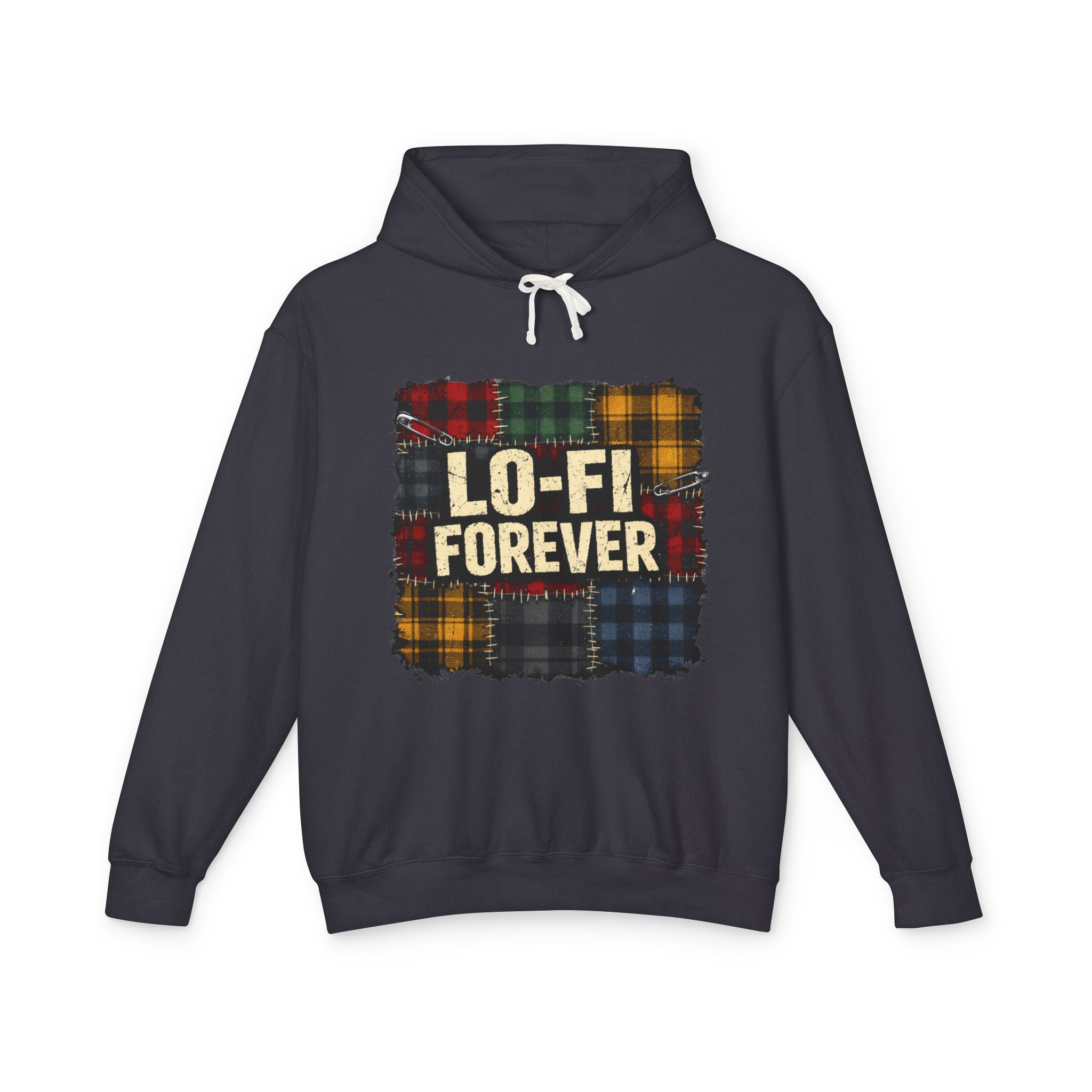 Lo-Fi Forever Plaid Hoodie — Retro Aesthetic Music Lover Sweatshirt - Creations by Chris and Carlos