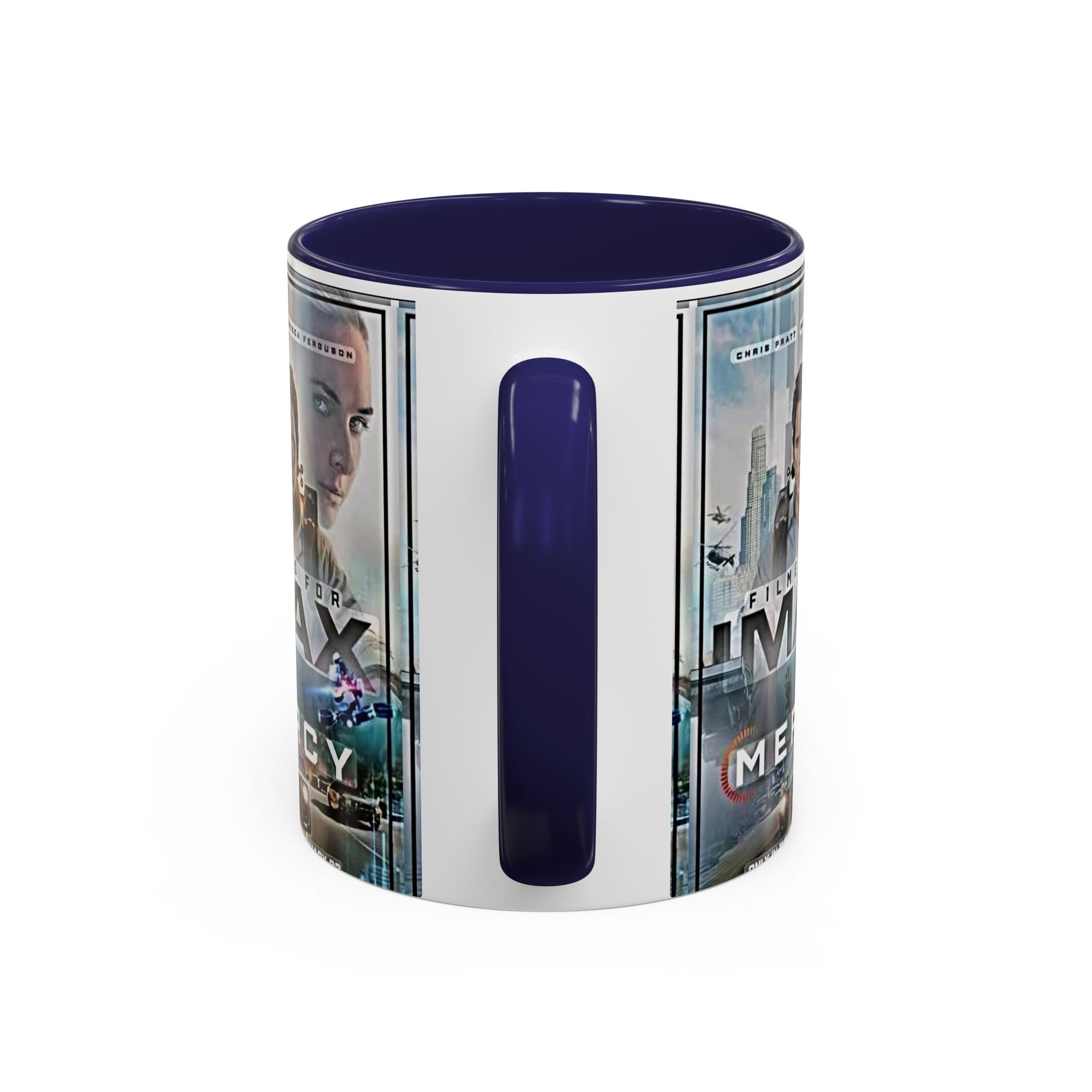 Accent Coffee Mug — 'Mercy' Movie Poster Design (11/15oz) - Creations by Chris and Carlos
