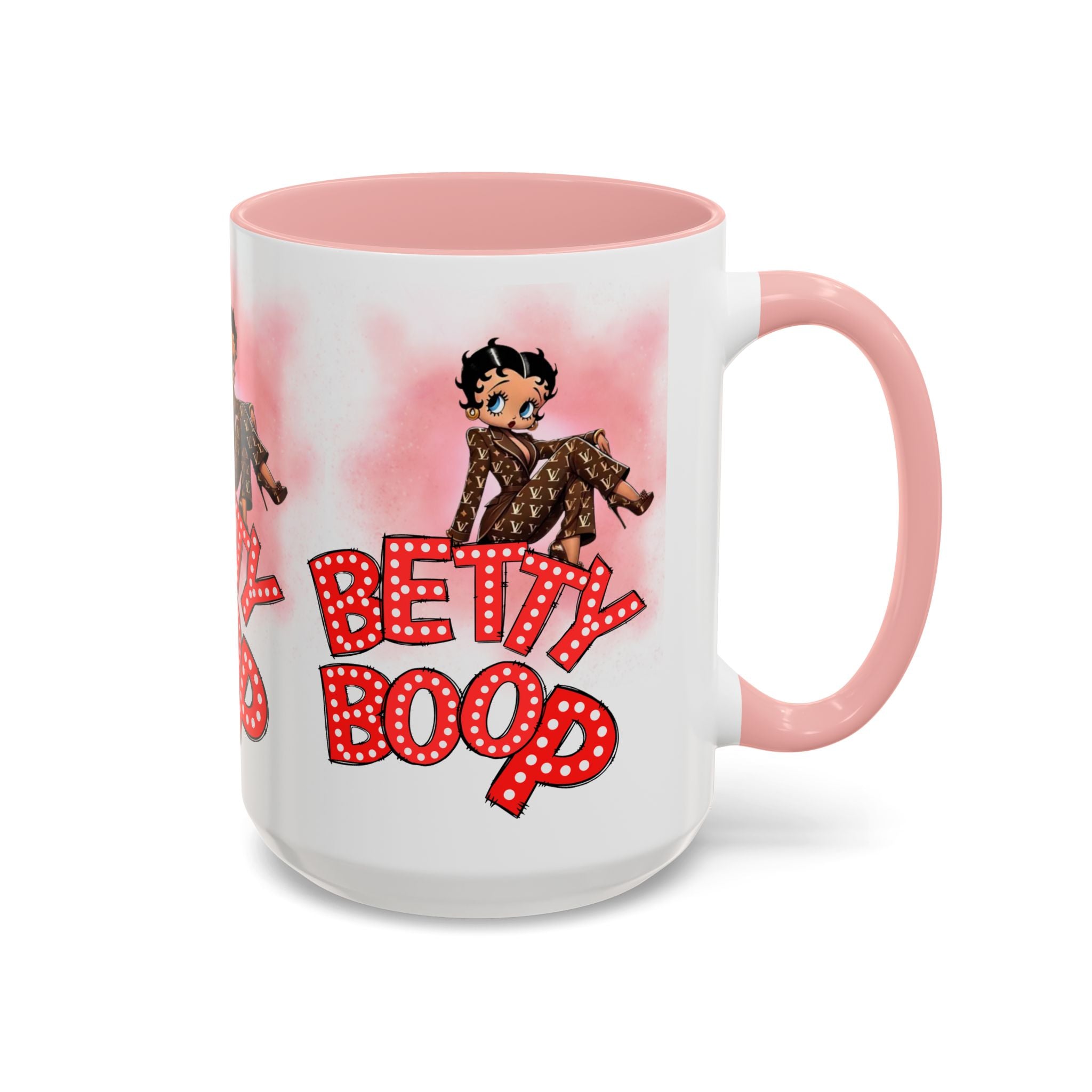 Betty Boop Pink Accent Coffee Mug — Retro Vintage Cartoon Tea Cup (11/15 oz) - Creations by Chris and Carlos