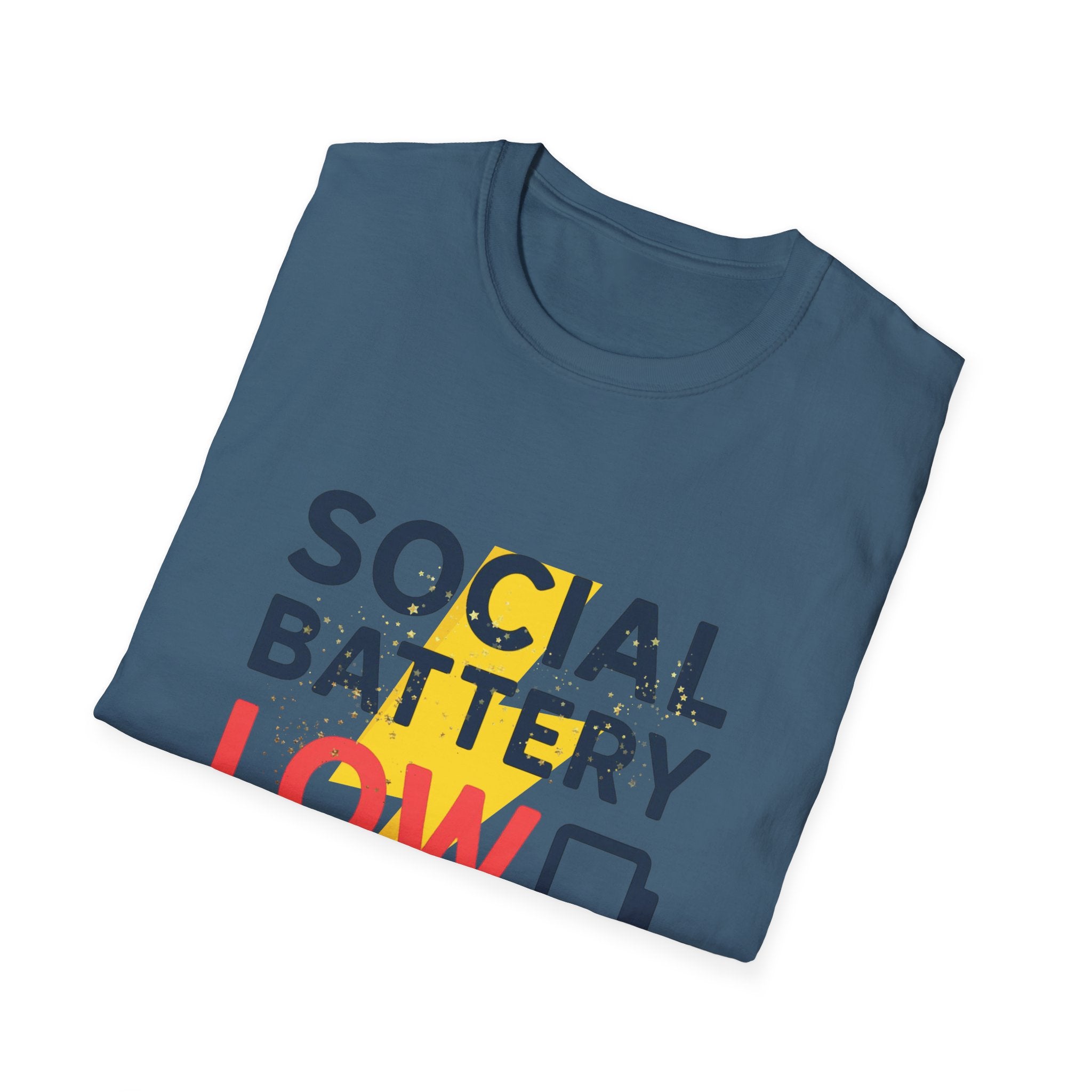 Social Battery Low T-Shirt — Funny Introvert Graphic Tee - Creations by Chris and Carlos