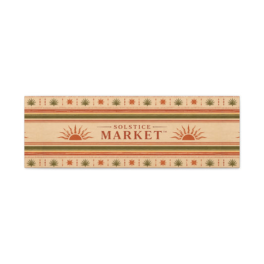 Solstice Market Canvas Wall Art – Rustic Sun Stripe Stretched Canvas - Creations by Chris and Carlos