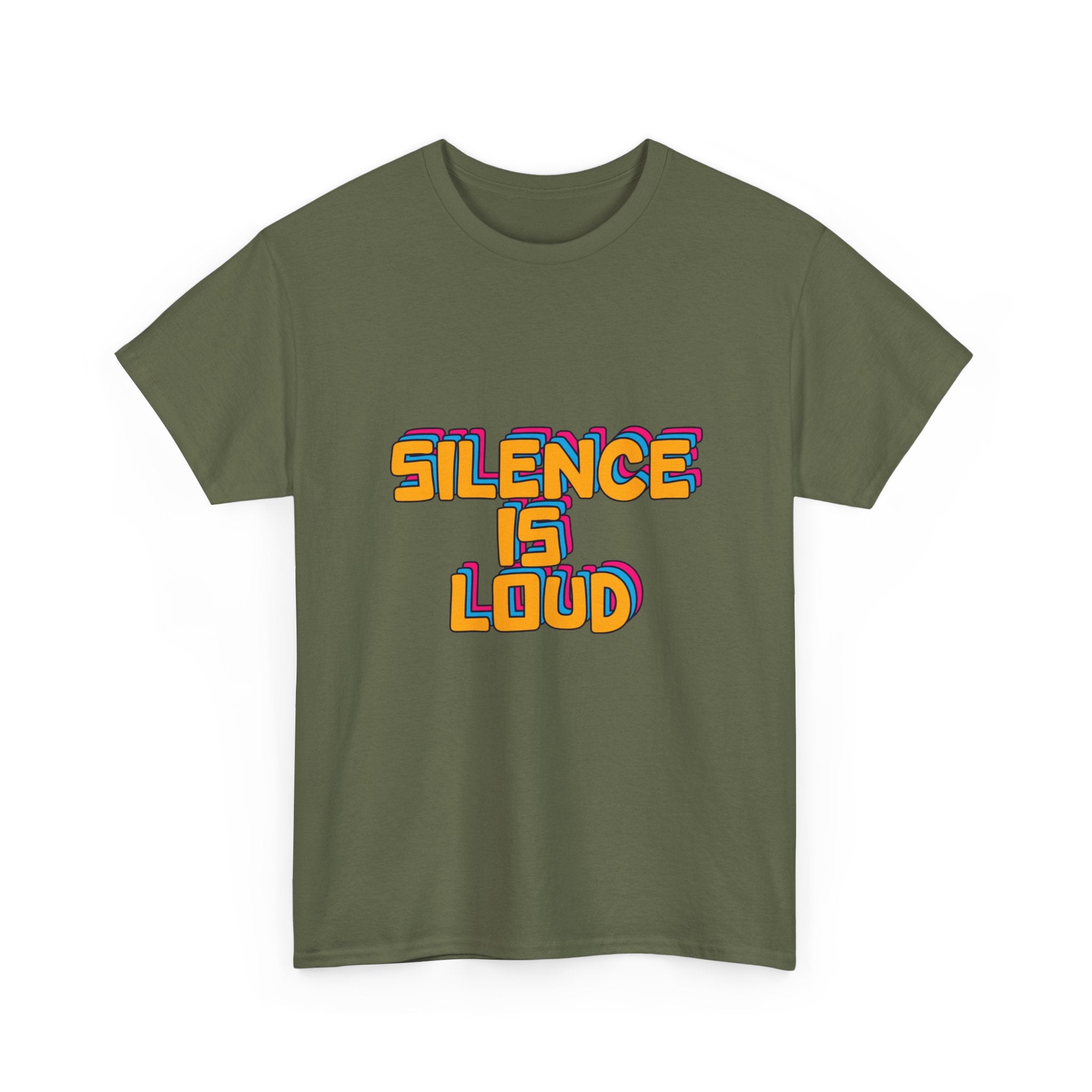 Silence Is Loud Graphic Tee — Retro Bold Statement T-Shirt - Creations by Chris and Carlos