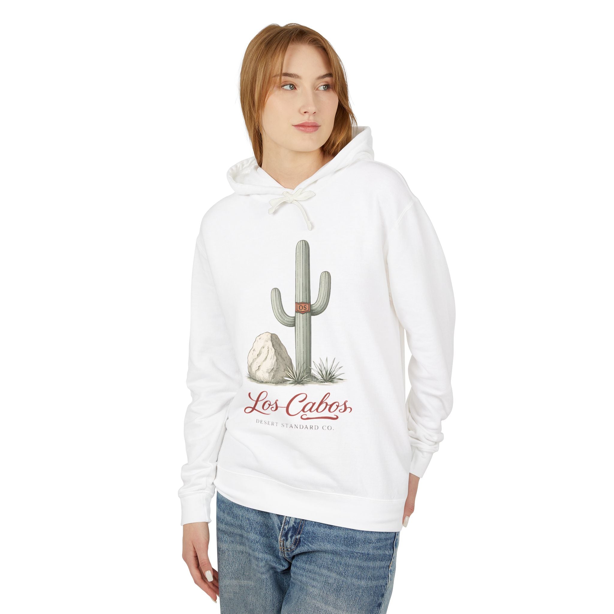 Los Cabos Cactus Hoodie — Lightweight Desert Travel Sweatshirt - Creations by Chris and Carlos
