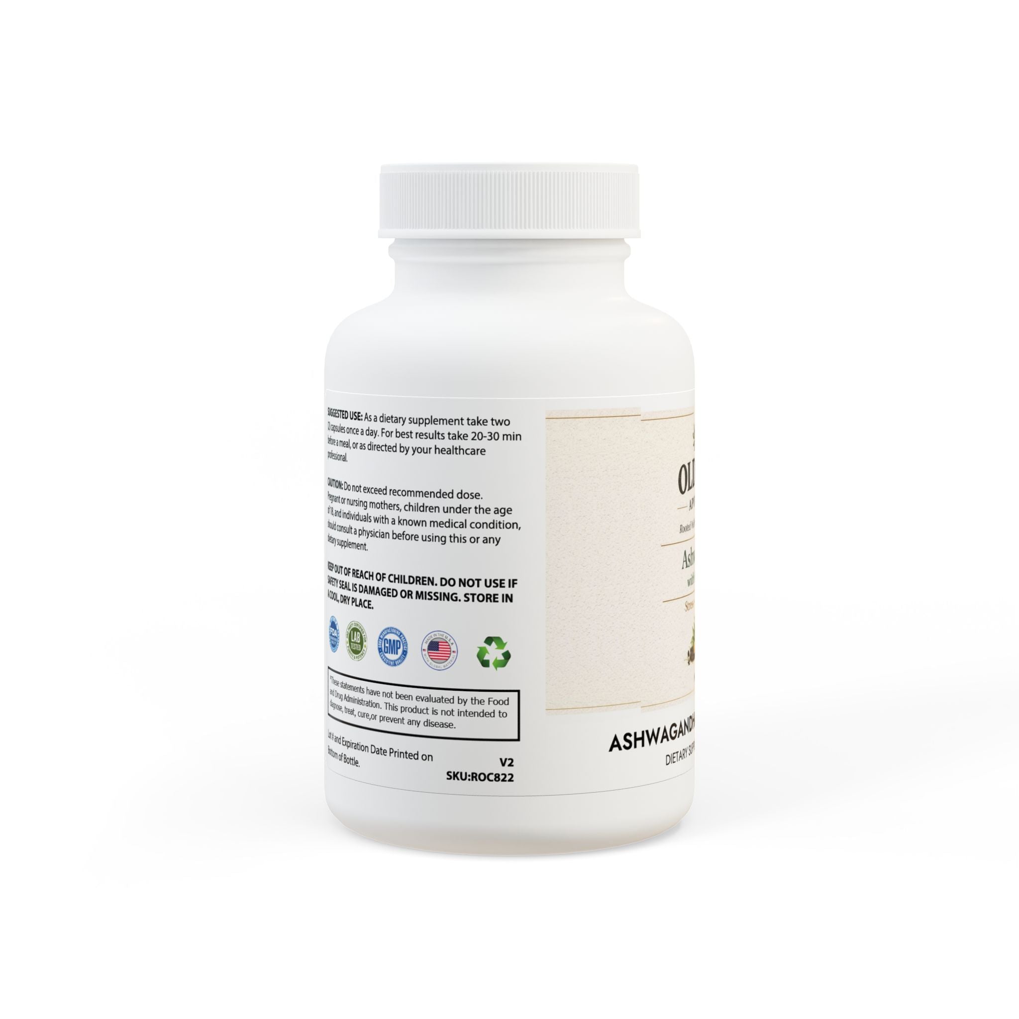Ashwagandha and Black Pepper Supplement (60 capsules) - Creations by Chris and Carlos