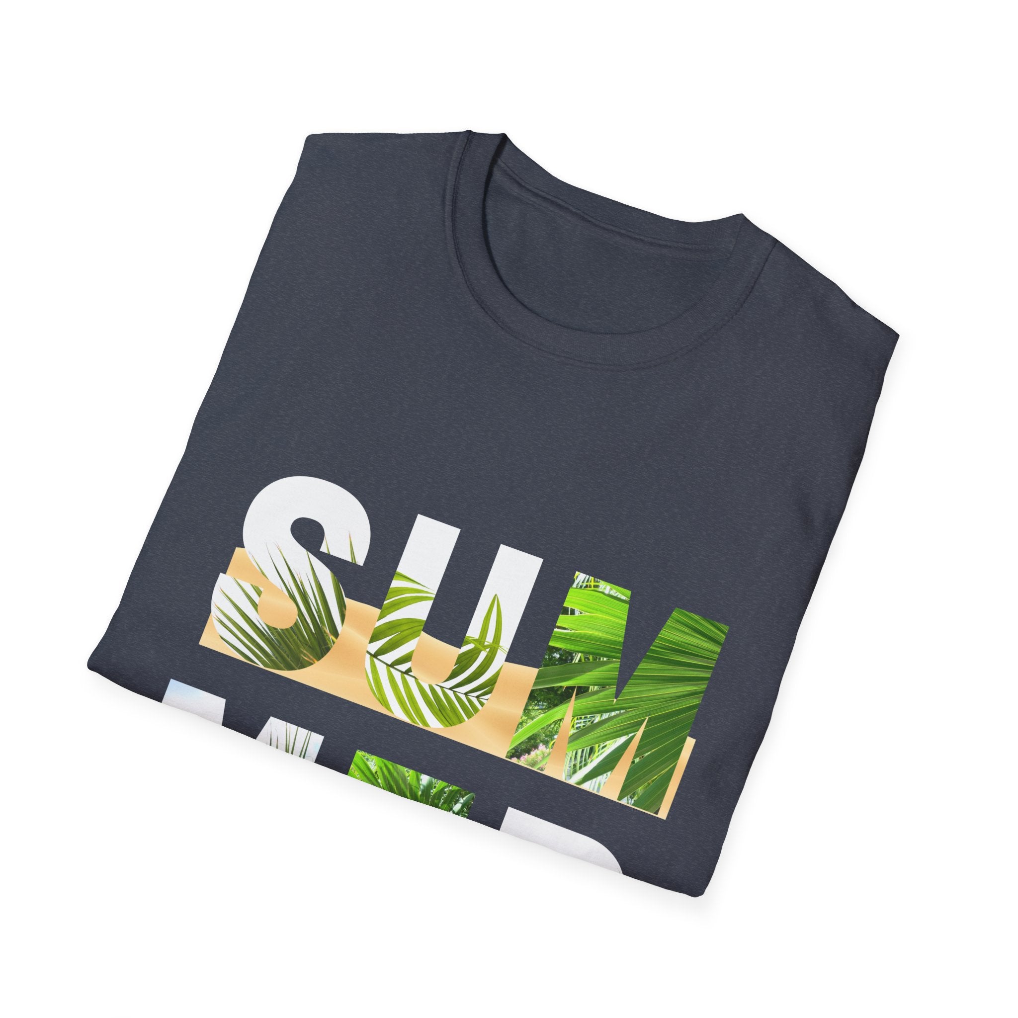 Summer Palm Graphic T-Shirt - Tropical 'SUMMER' Block Design - Creations by Chris and Carlos