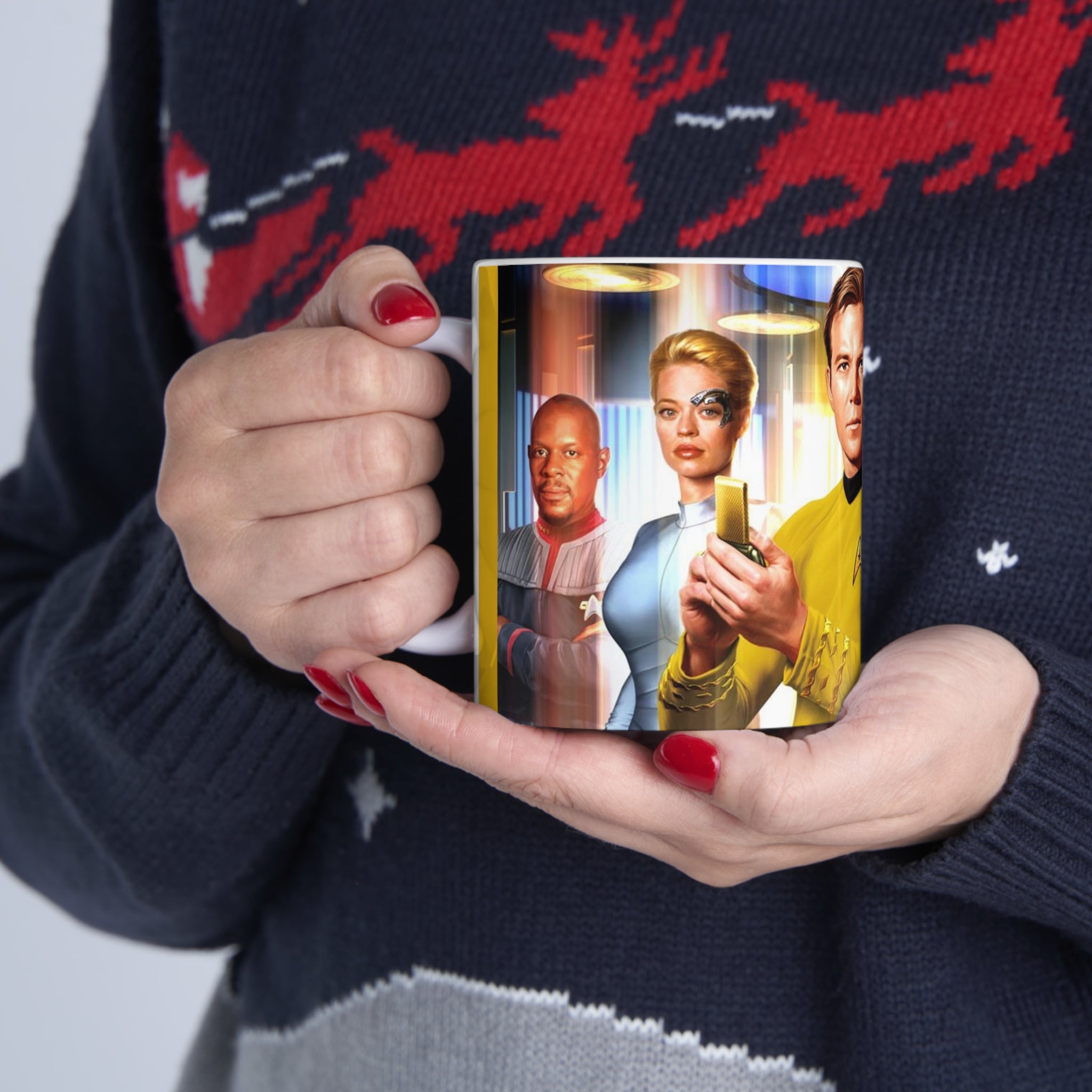 Star Trek USS Enterprise- White Ceramic Mug - Creations by Chris and Carlos