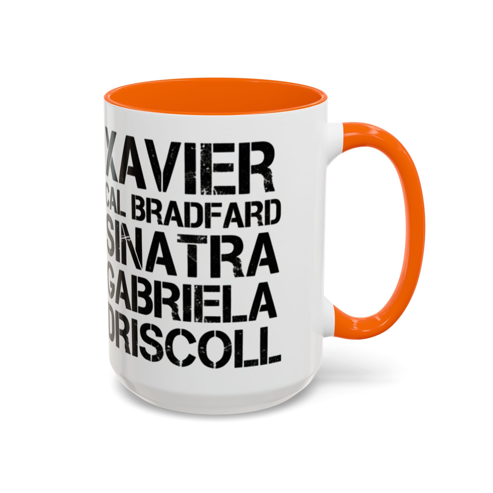 Paradise TV Show Typography Names Accent Coffee Mug — Bold Black Name List Design (11/15oz) - Creations by Chris and Carlos
