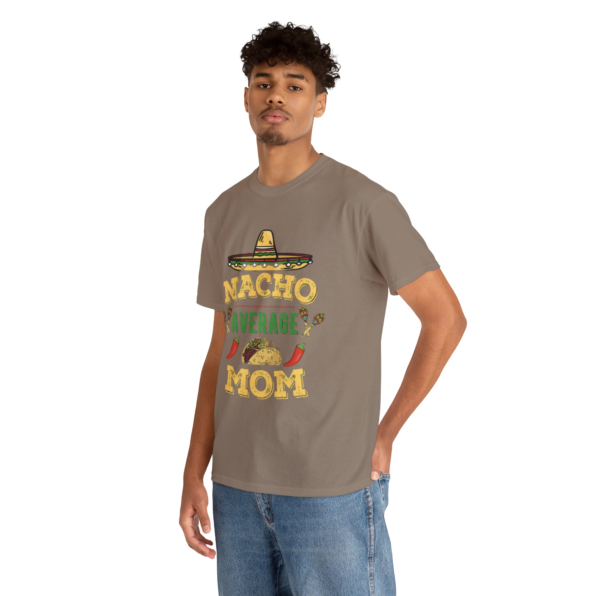 Nacho Average Mom- Unisex Heavy Cotton T-Shirt - Creations by Chris and Carlos