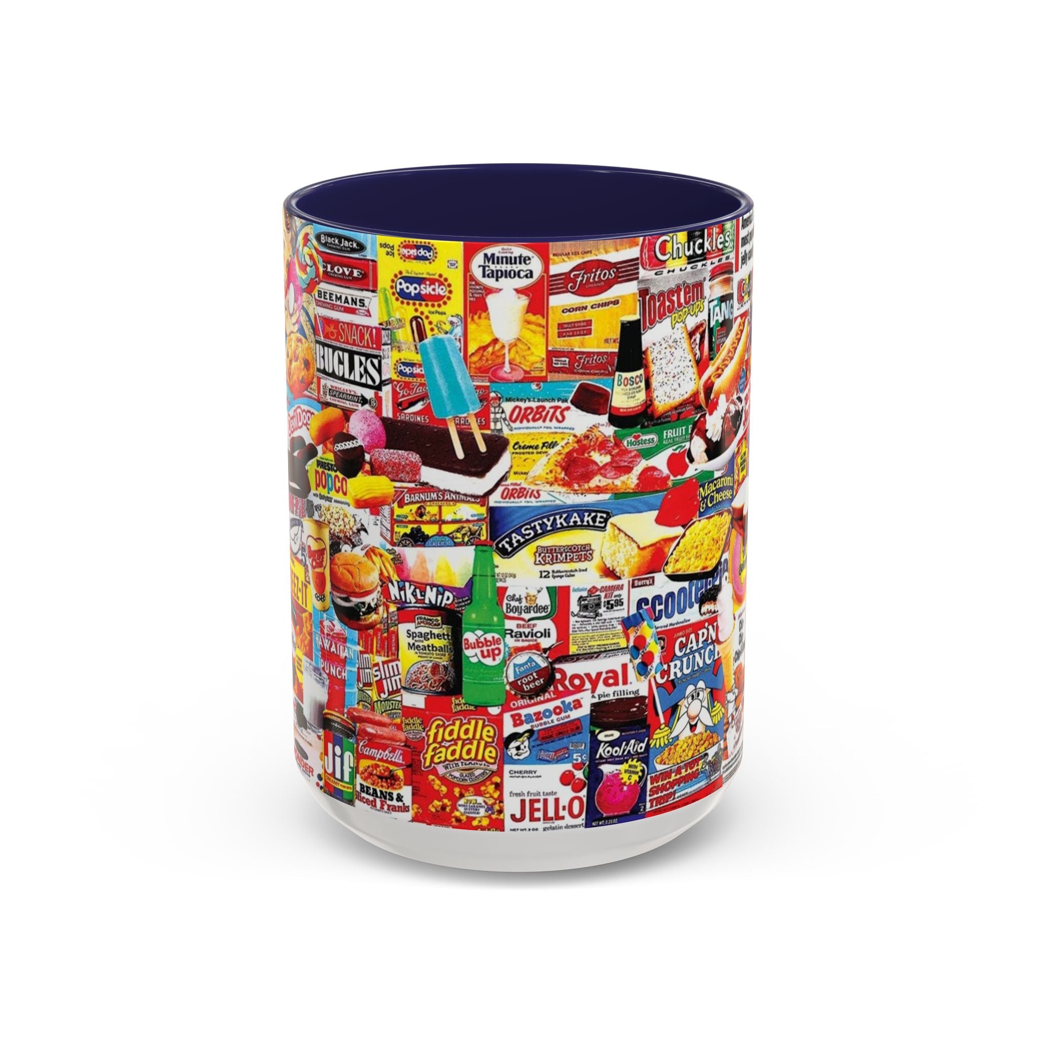 Vintage Snack Packaging Collage Coffee Mug (11/15oz) - Creations by Chris and Carlos