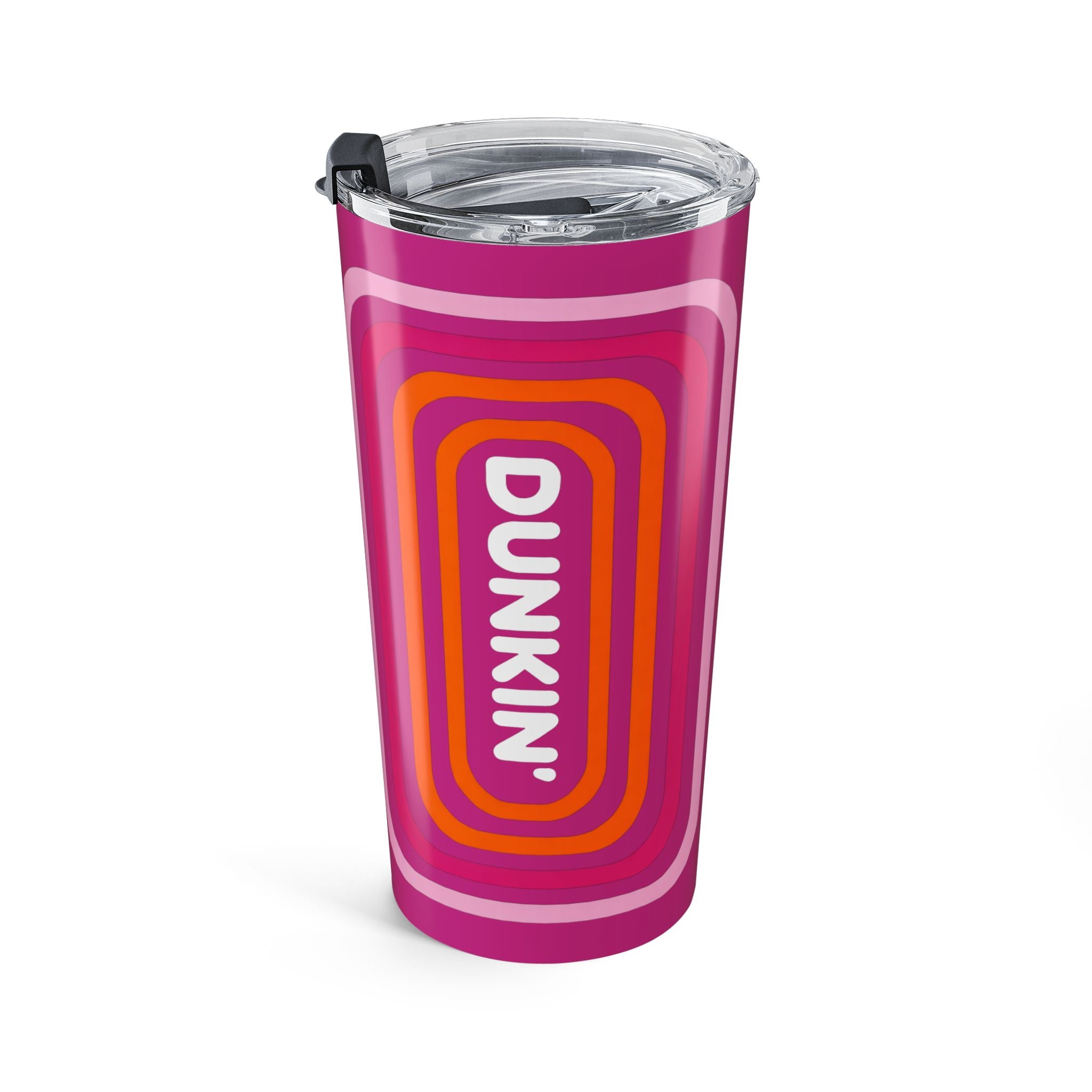 Retro Pink Geometric 20oz Tumbler – Insulated Travel Cup - Creations by Chris and Carlos