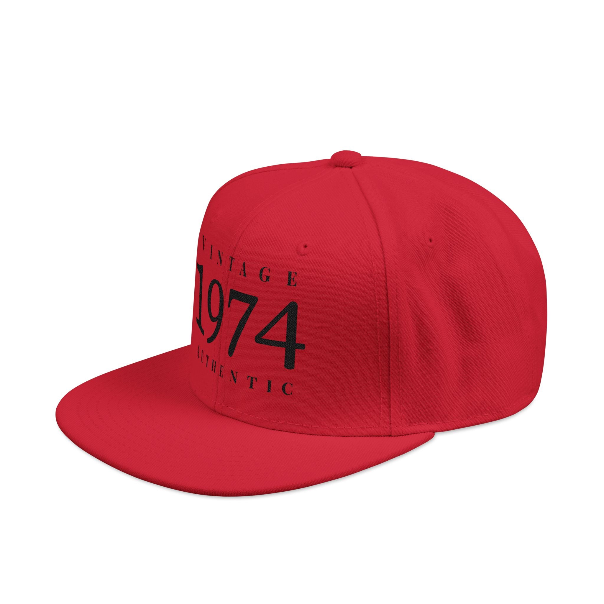 Personalize- 1974 Vintage Snapback Hat Embroidered Retro Athletic Baseball Cap - Creations by Chris and Carlos