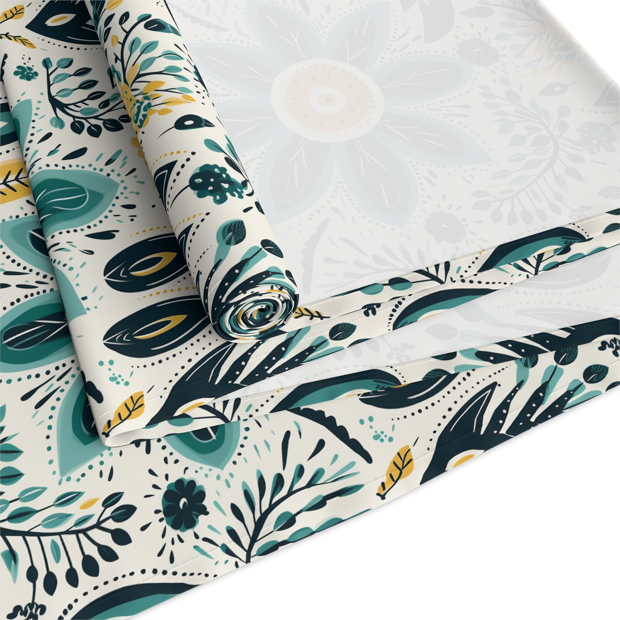 Sol y Alegría (Sun and Joy) Collection- Cactus Succulent Pattern Microfiber Blanket Soft Velveteen Throw for Home & Garden Lovers Teal Floral Table Runner — Boho Cotton-Blend Dining Decor - Creations by Chris and Carlos
