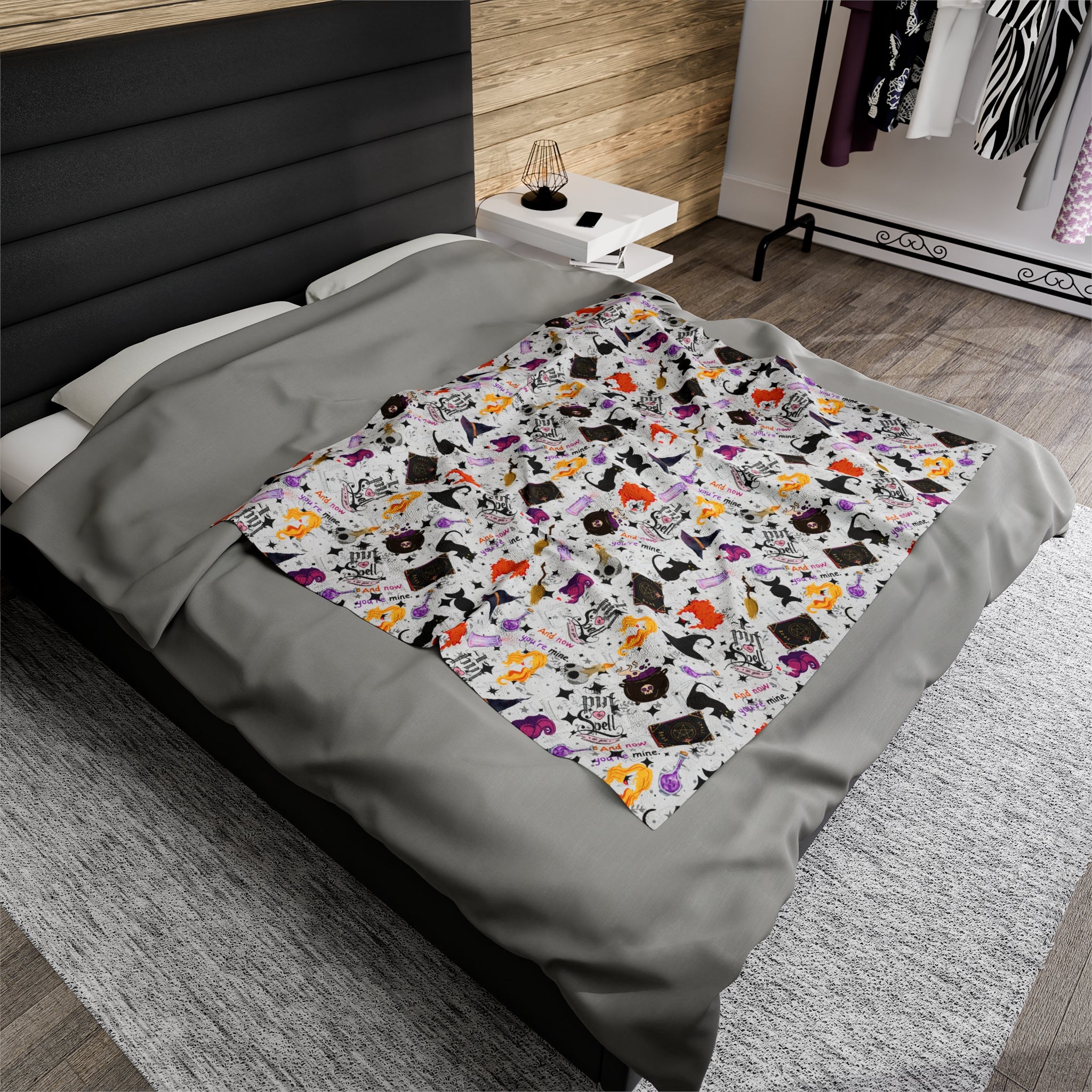 Hocus Pocus- Velveteen Plush CuddleLux Bliss Blanket - Creations by Chris and Carlos