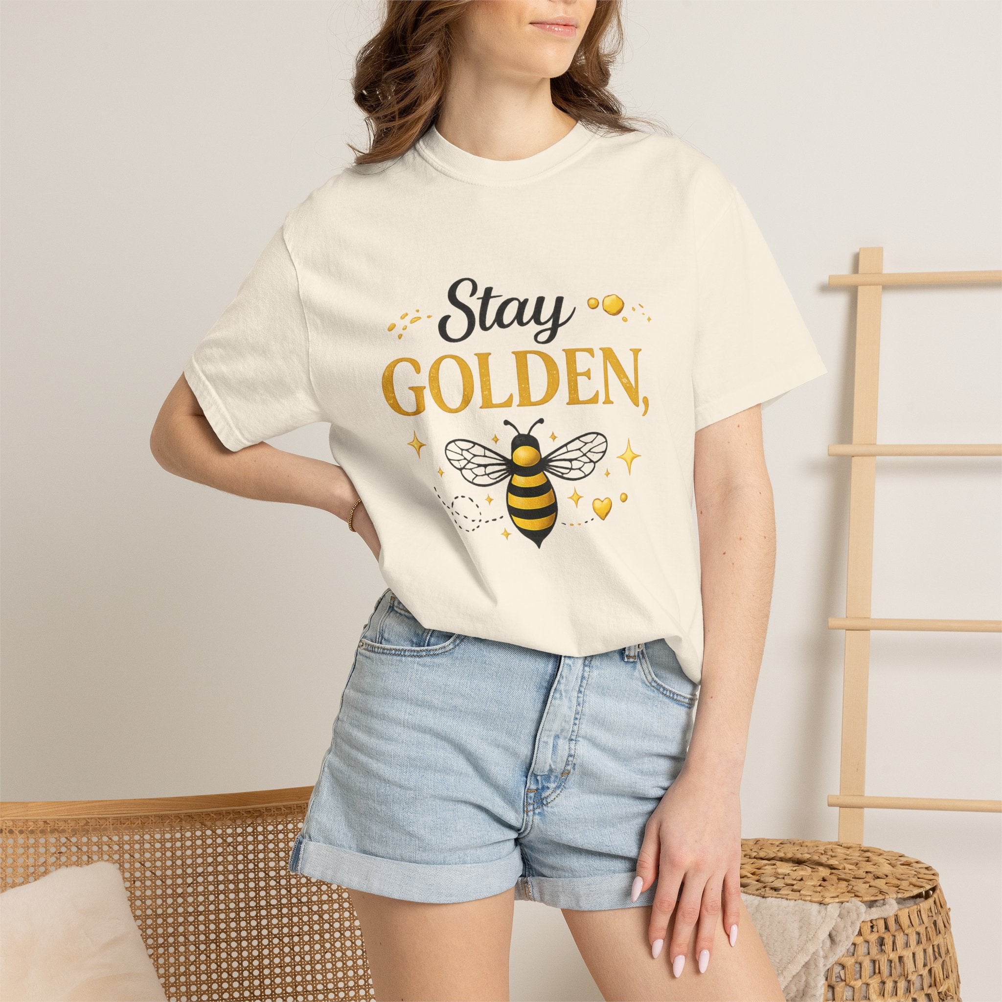 Stay Golden Bee T-Shirt — Inspirational Bee Graphic Tee - Creations by Chris and Carlos