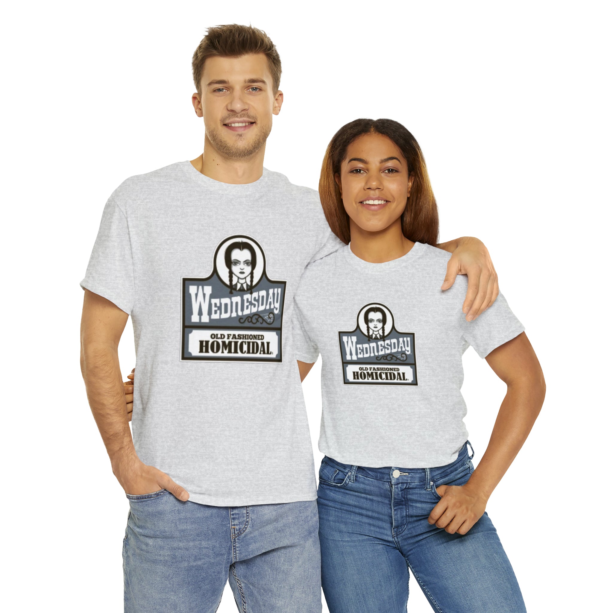 Wednesday- Wendys Unisex Heavy Cotton T-Shirt - Creations by Chris and Carlos