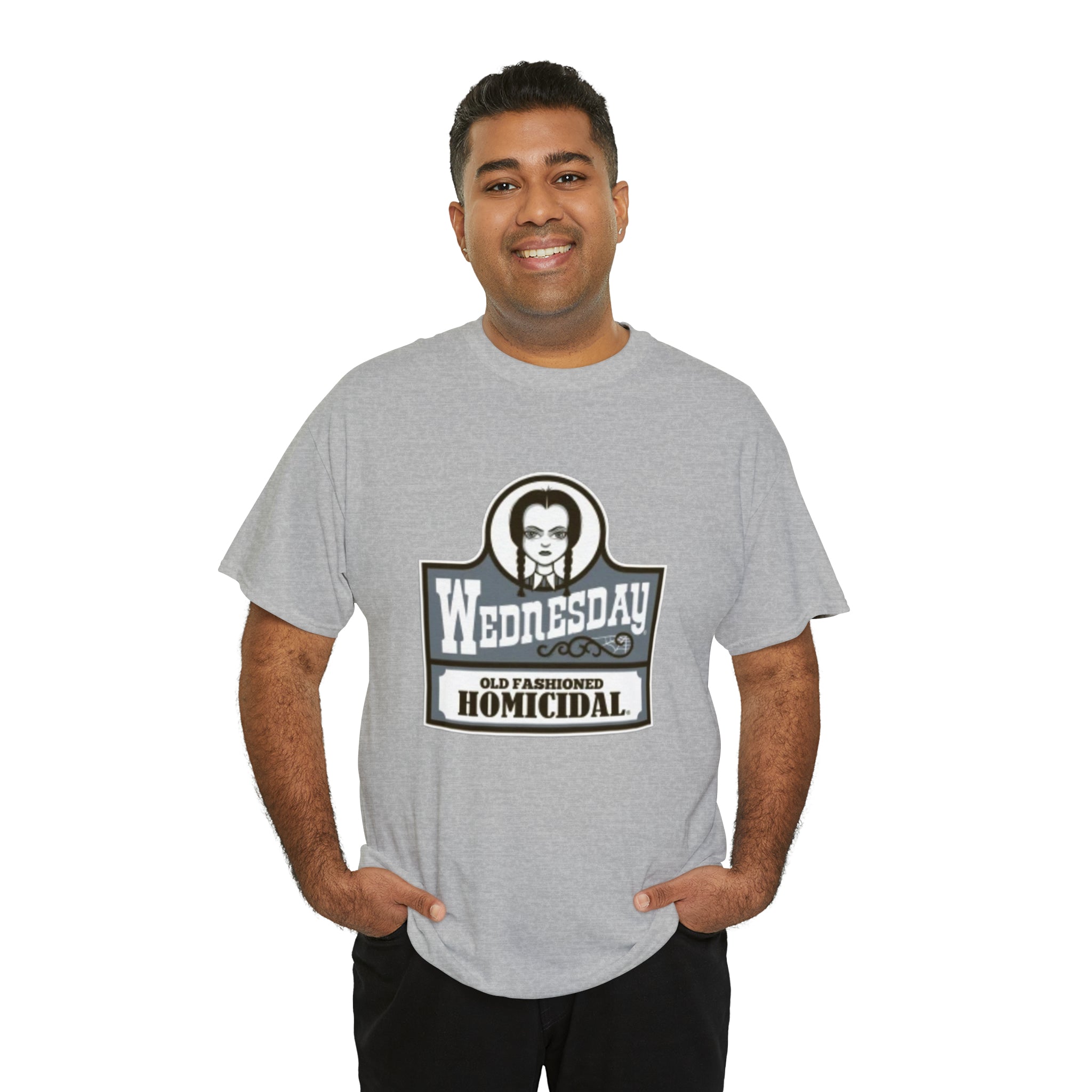 Wednesday- Wendys Unisex Heavy Cotton T-Shirt - Creations by Chris and Carlos
