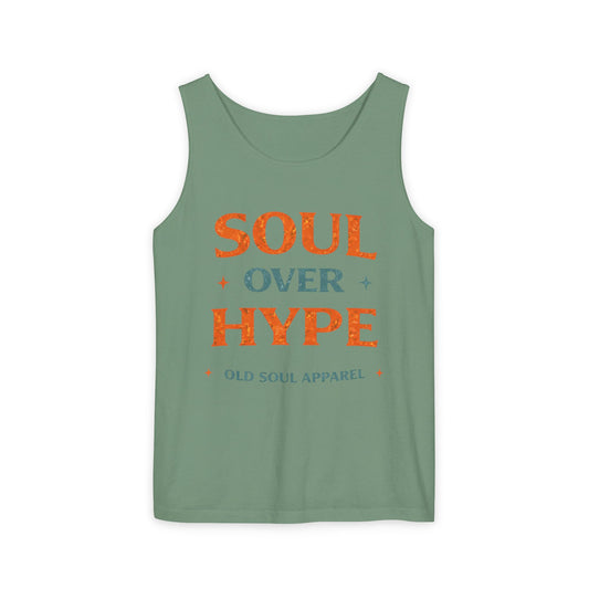 Soul Over Hype Tank Top — Vintage-Inspired "Soul Over Hype" Graphic Tank - Creations by Chris and Carlos