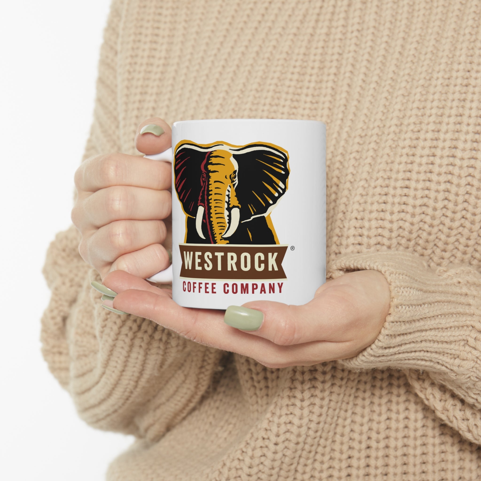 Westrock Coffee- White Ceramic Mug - Creations by Chris and Carlos