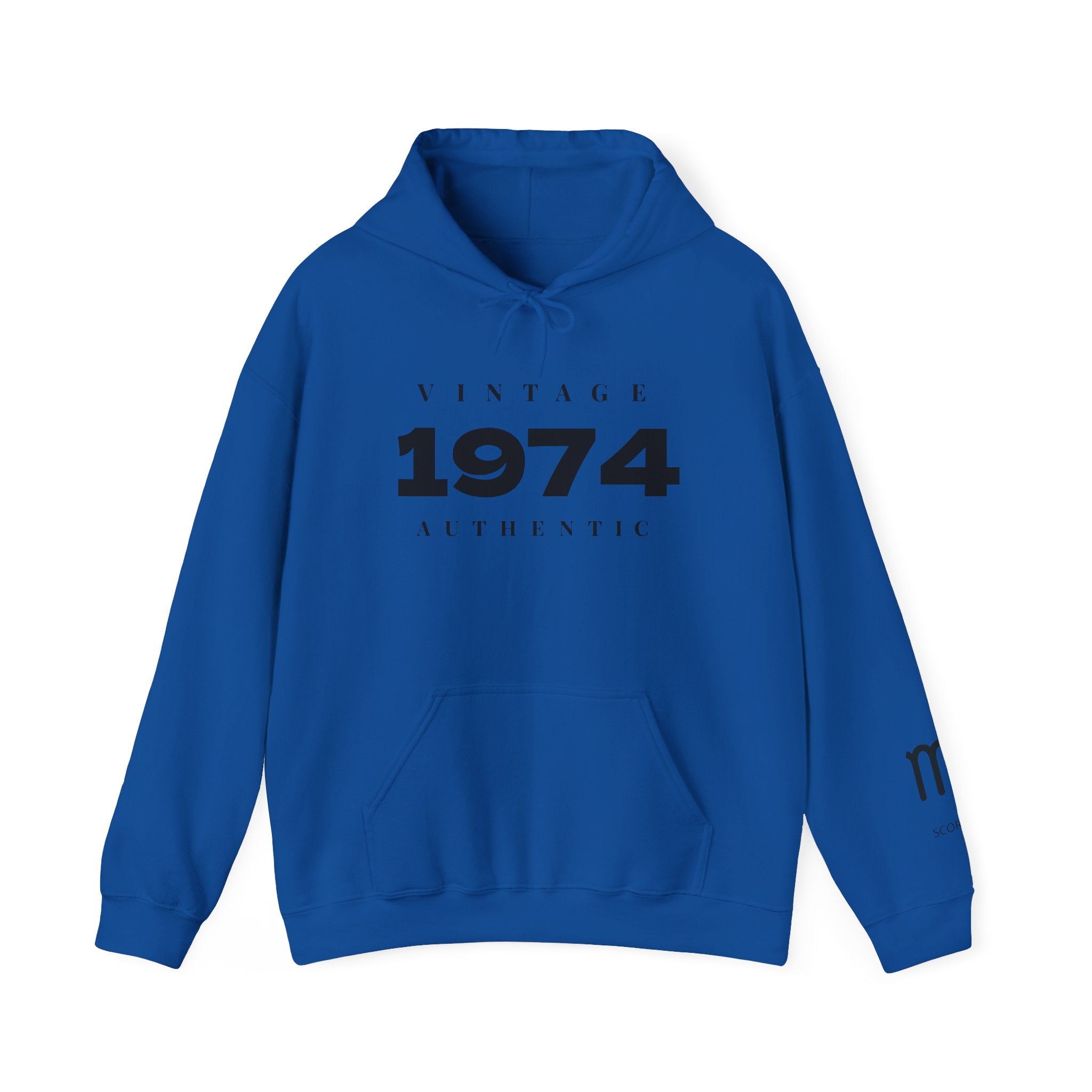 1974 Vintage Hoodie — Authentic Birthday Sweatshirt - Creations by Chris and Carlos
