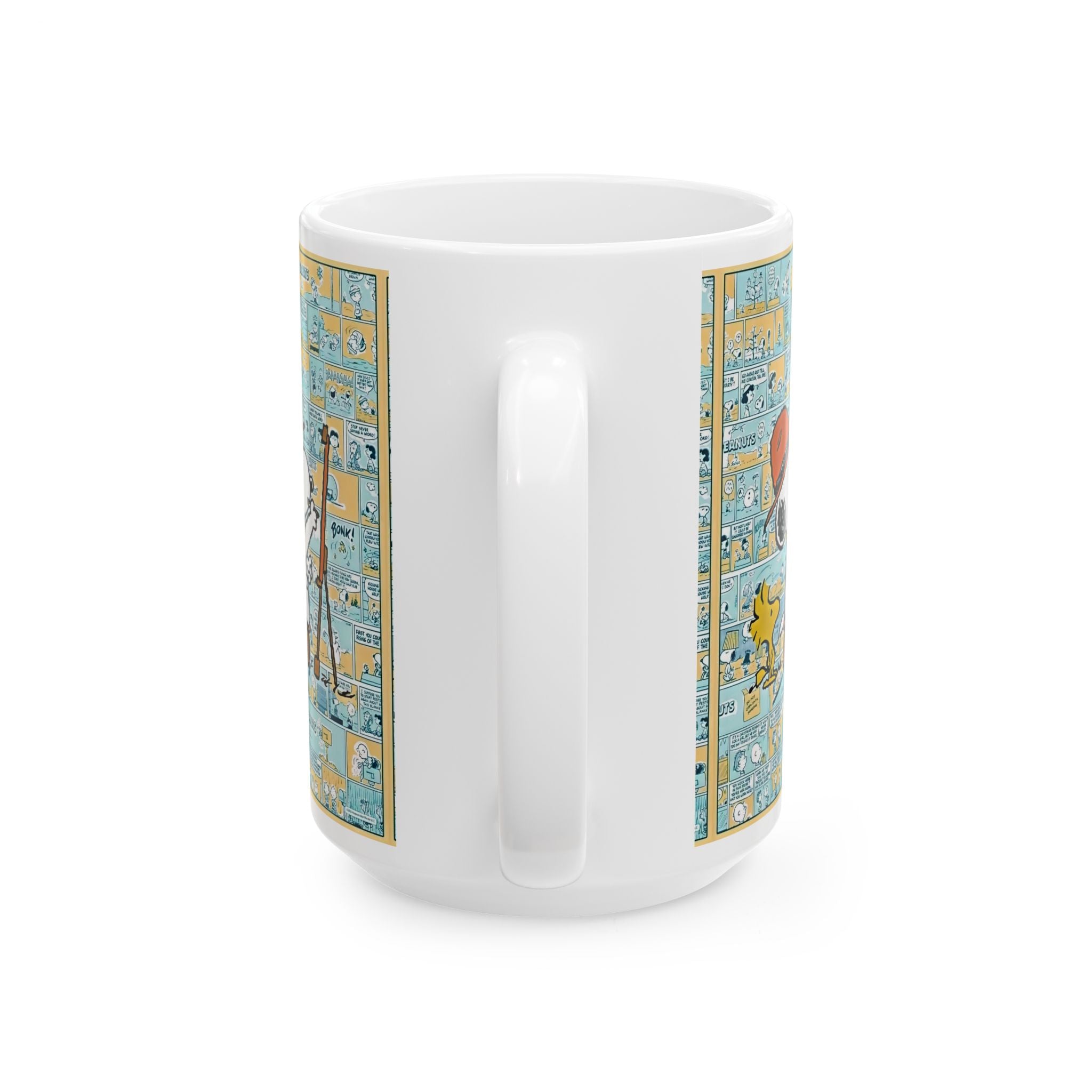 Peanuts Artist Snoopy & Woodstock Comic Strip Ceramic Mug (11oz, 15oz) - Creations by Chris and Carlos