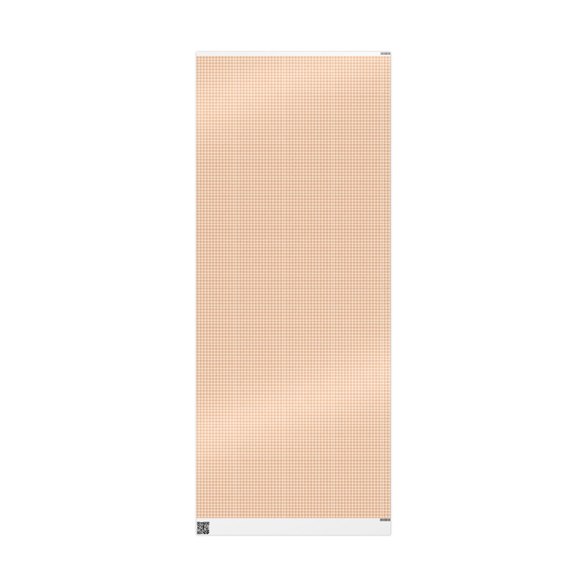Gingham Check Wrapping Paper Roll — Pink & Peach Plaid Gift Wrap - Creations by Chris and Carlos