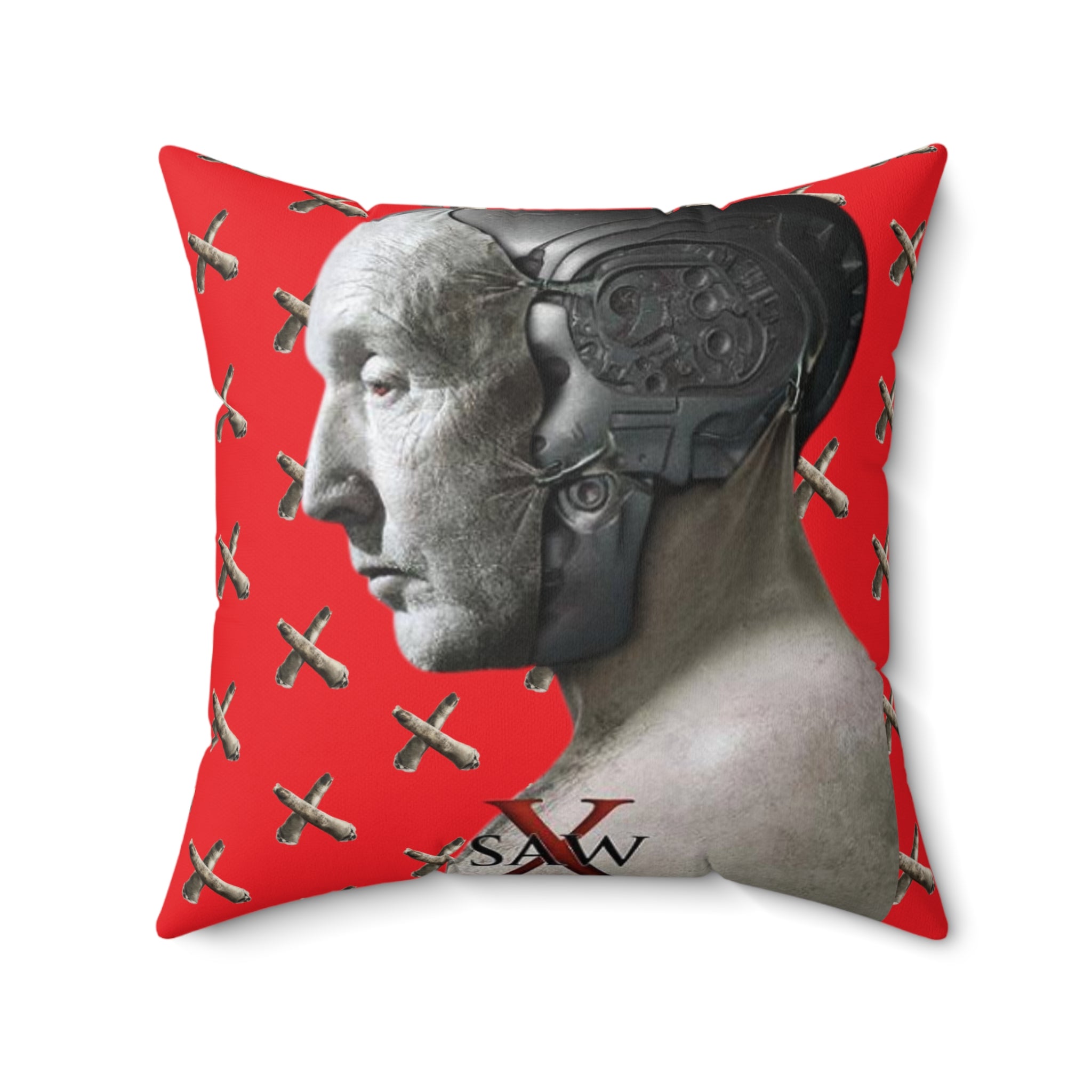 Saw X Movie- Spun Square Pillow - Creations by Chris and Carlos