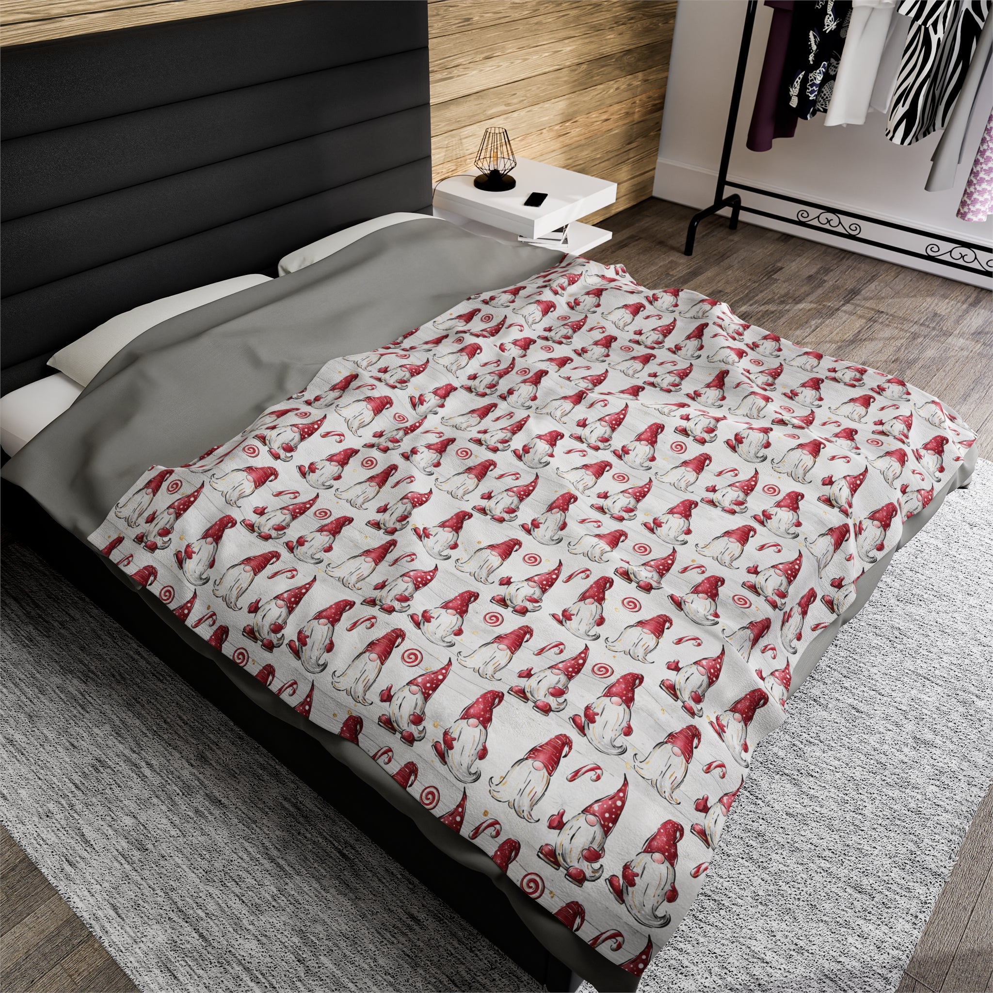 Gnomes- Velveteen Plush CuddleLux Bliss Blanket - Creations by Chris and Carlos