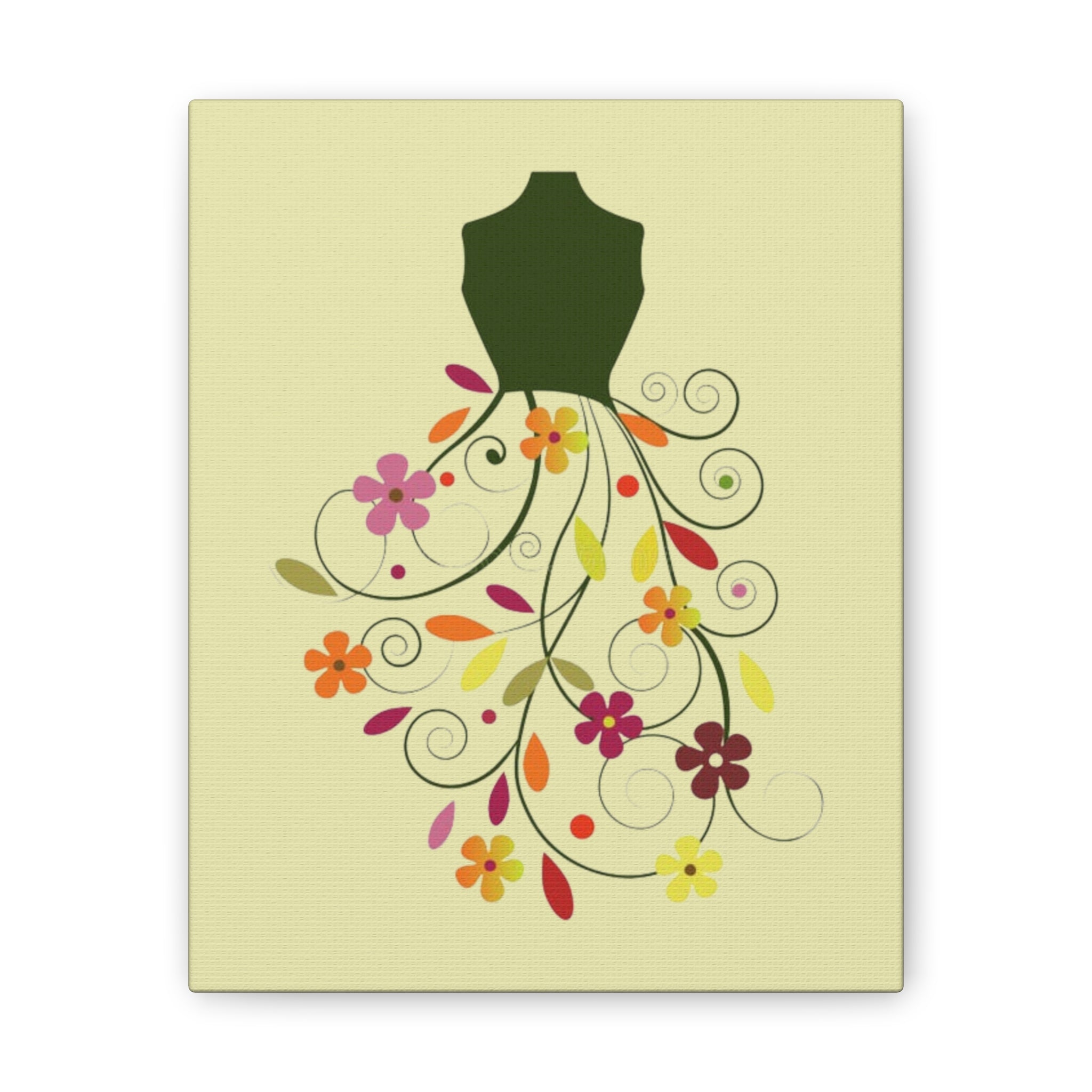 Floral Dress Art Canvas - Creations by Chris and Carlos