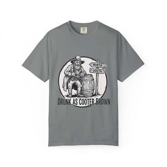 Drunk as Cooter Brown T-Shirt — Vintage Country Barrel Graphic Tee - Creations by Chris and Carlos