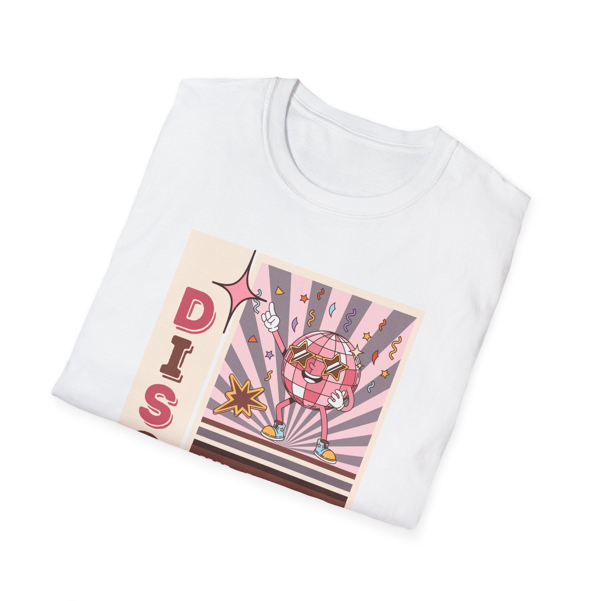 Disco Party T-Shirt — Retro 70s Vinyl Night Poster Tee ("DISCO" 20 February 5PM–11PM) - Creations by Chris and Carlos