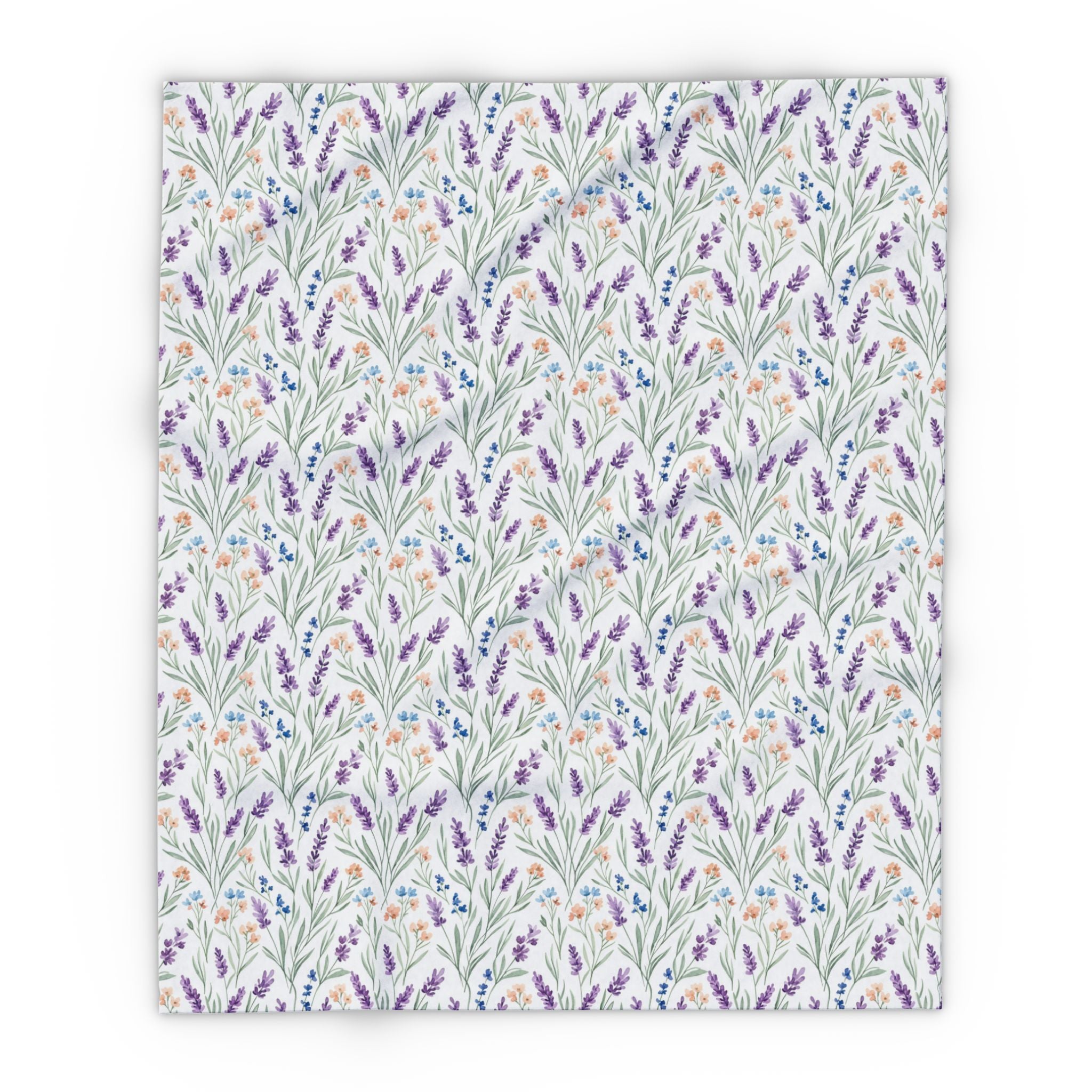 The Artisanal Flora Gallery Floral Lavender Fleece Blanket - Creations by Chris and Carlos