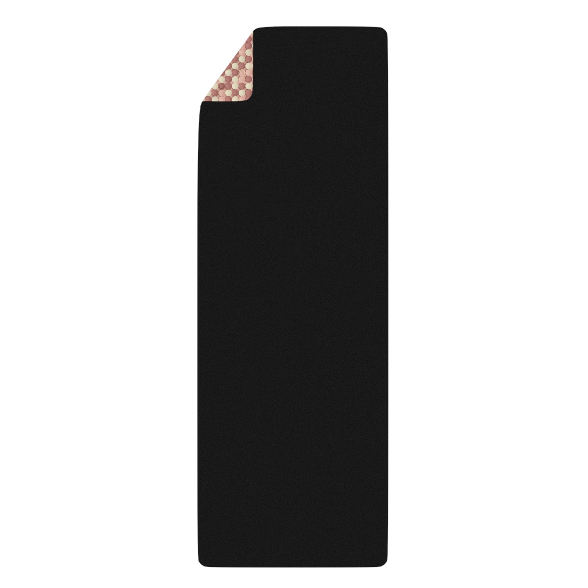 Prism Point Athletic Collection- Non-Slip Rubber Yoga Mat Pink Woven Check Pattern - Creations by Chris and Carlos