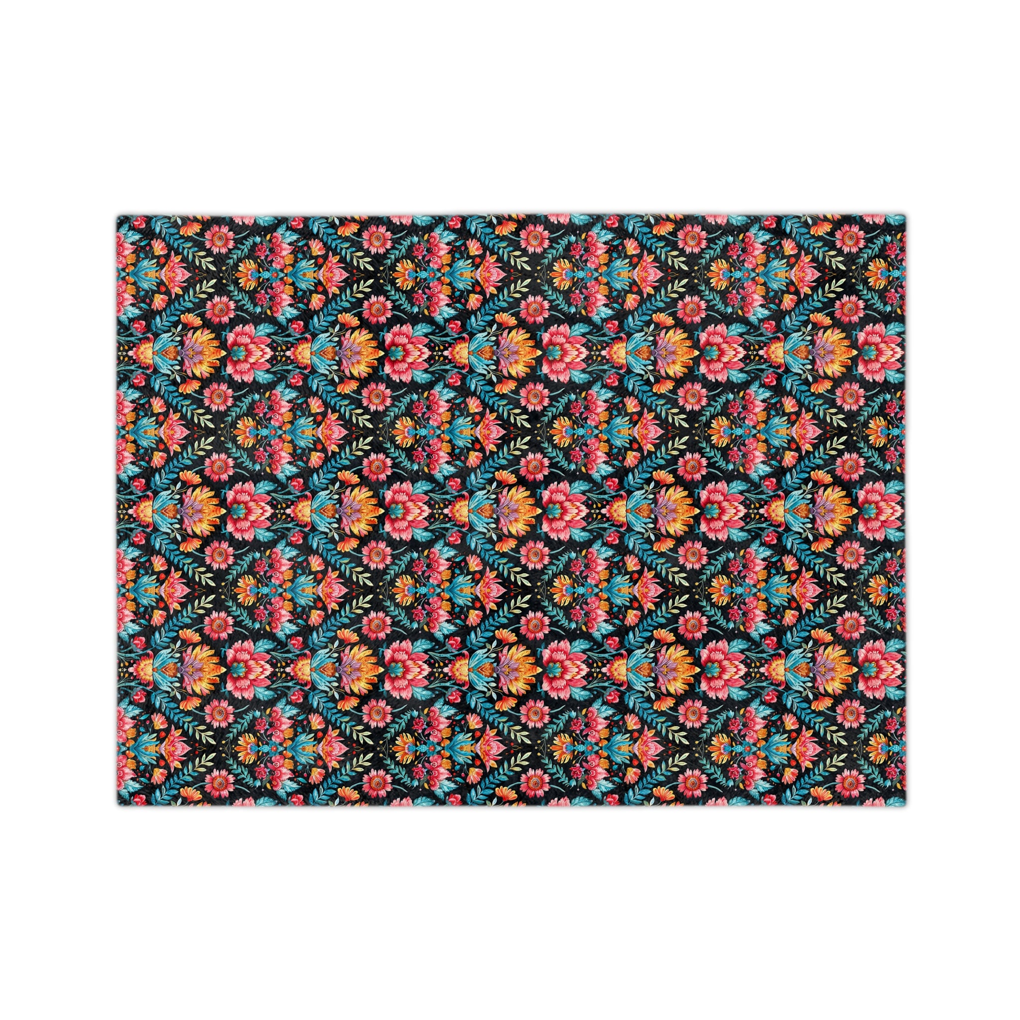 Sol y Alegría (Sun and Joy) Collection- Floral Velvet Microfiber Blanket Boho Botanical Pattern, Cozy Throw for Living Room & Bedroom - Creations by Chris and Carlos