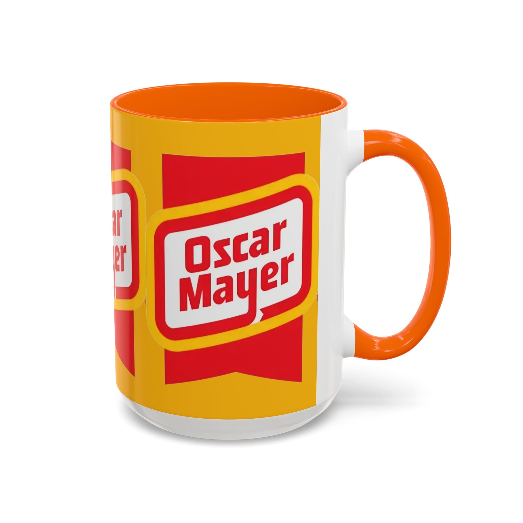 Accent Mug — Retro Oscar Mayer Logo Coffee Cup (11/15 oz) - Creations by Chris and Carlos