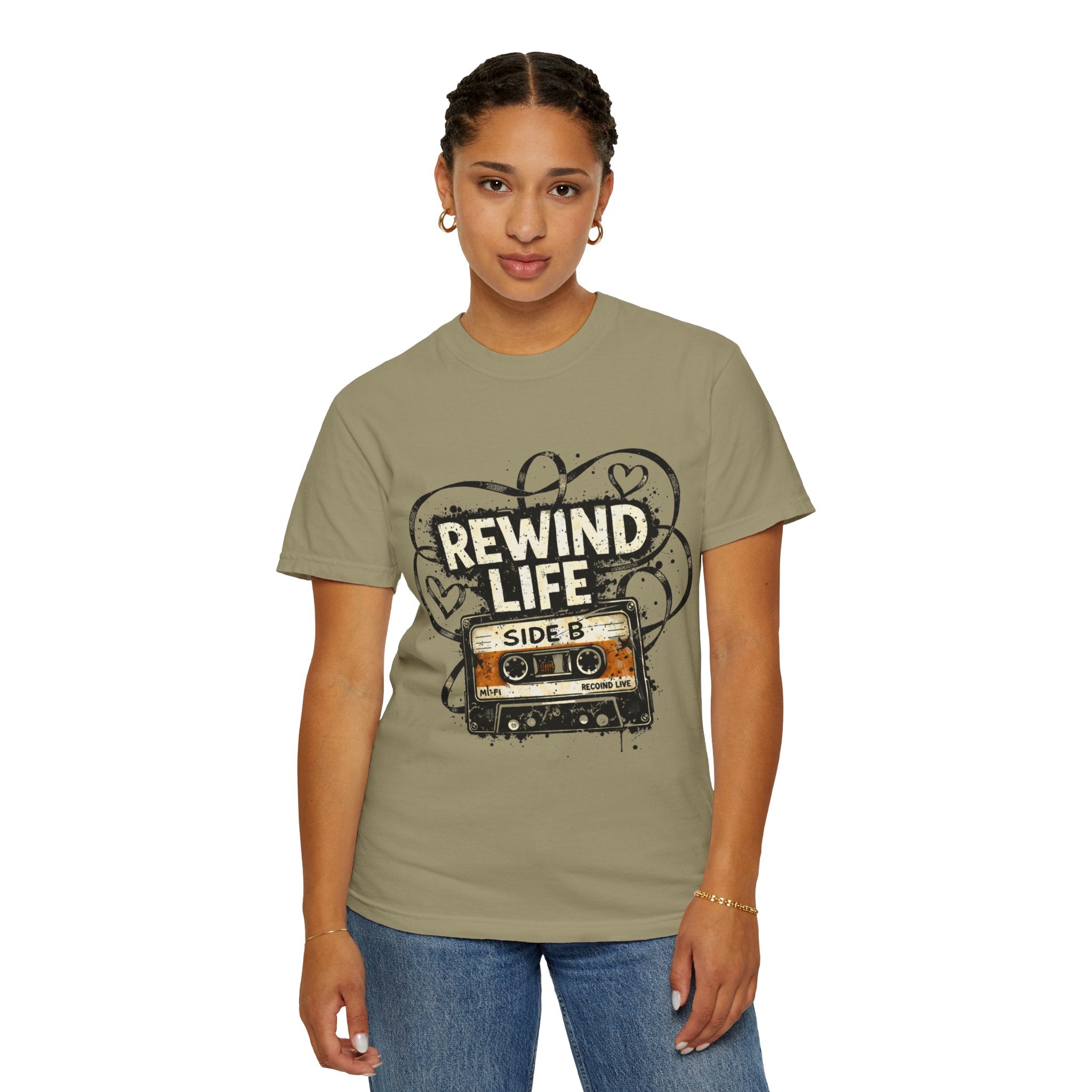 Rewind Life Cassette T-Shirt - Creations by Chris and Carlos