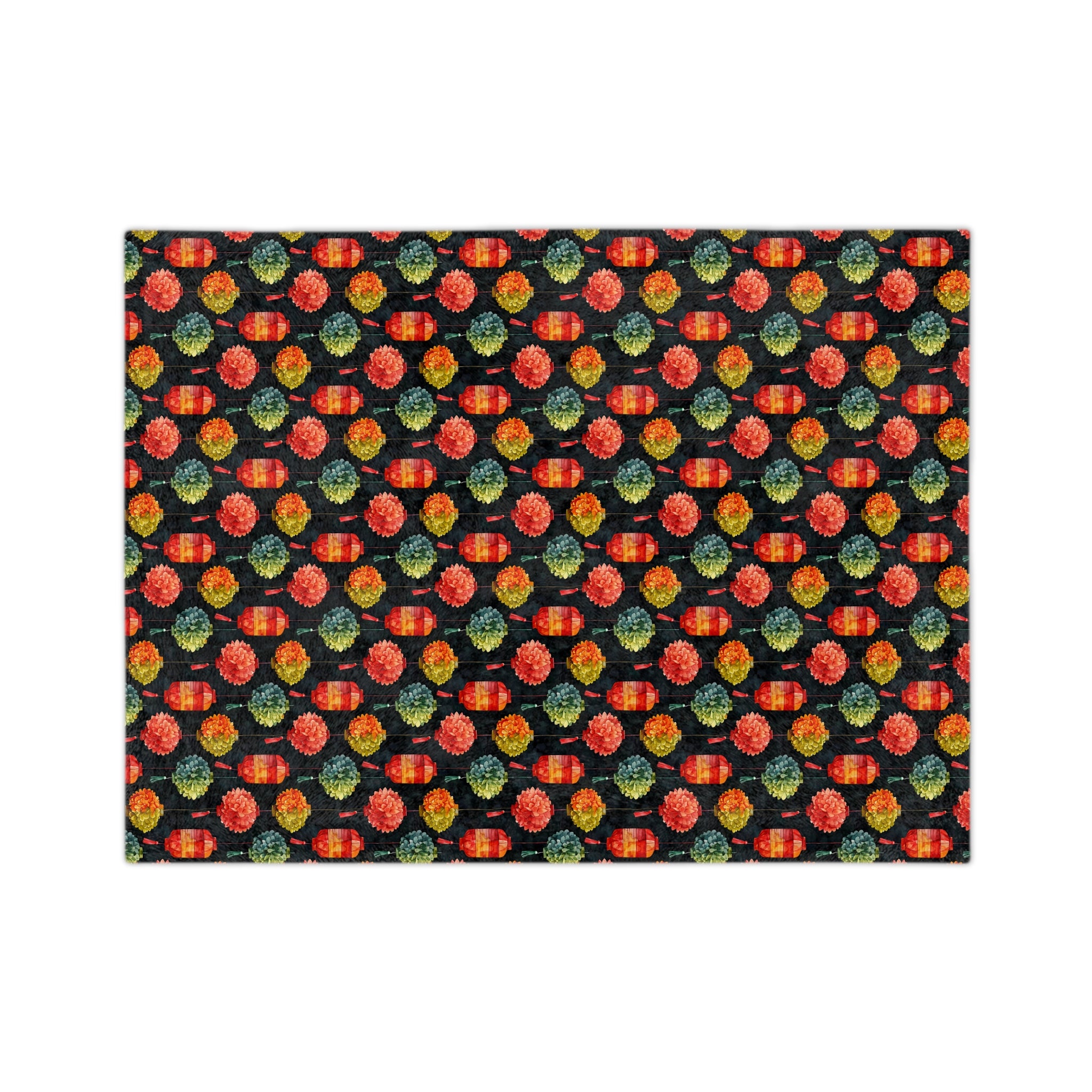 Sol y Alegría (Sun and Joy) Collection-Lanterns Velveteen Blanket - Creations by Chris and Carlos