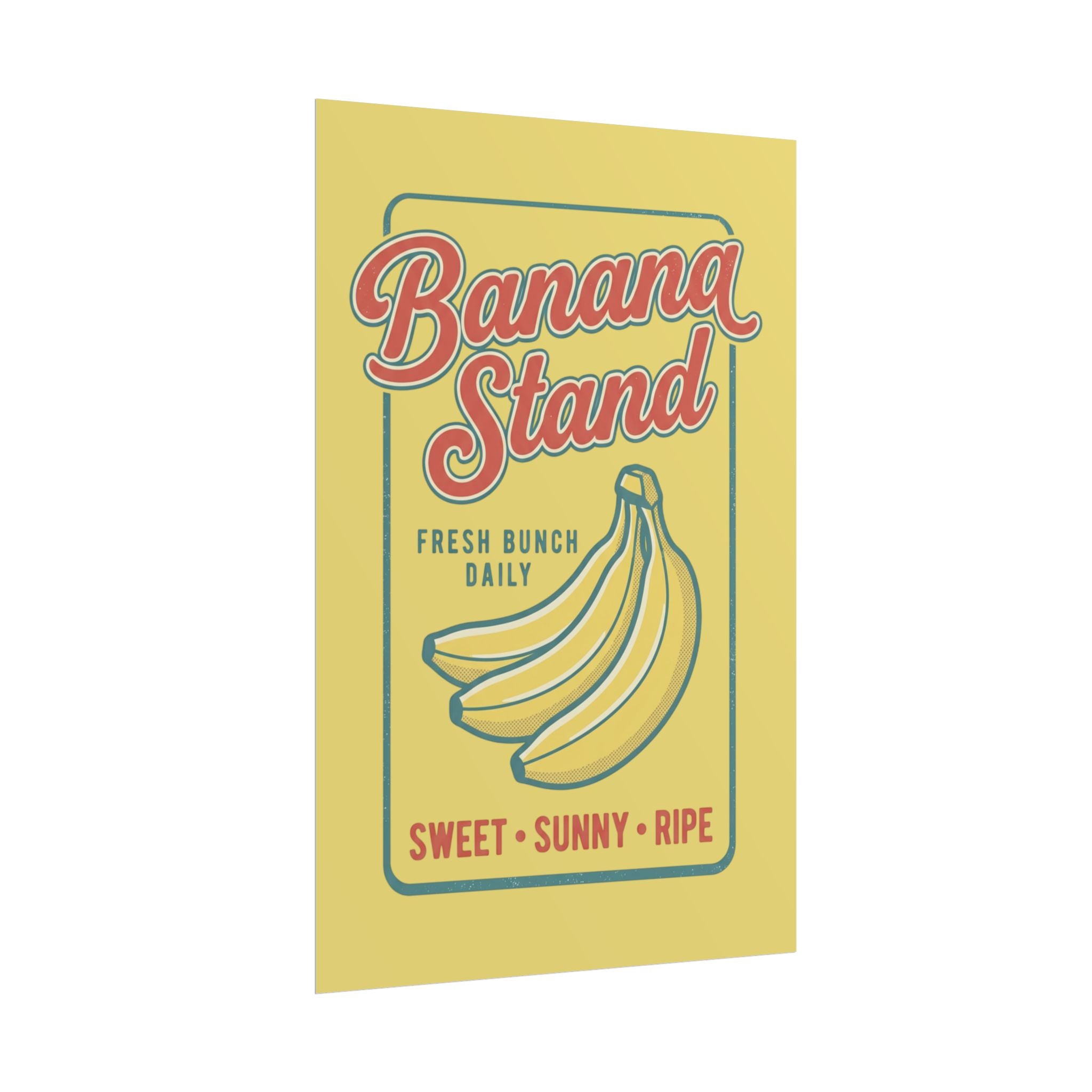 Banana Stand Retro Poster — Vintage Fruit Market Wall Art (Rolled Poster) - Creations by Chris and Carlos
