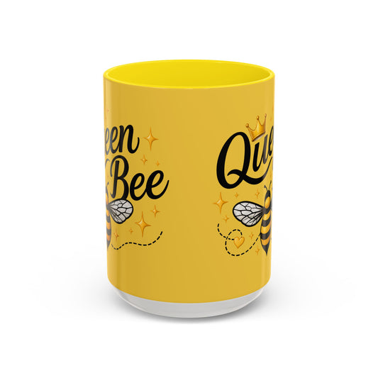 Queen Bee Coffee Mug — Floral Bee Accent Mug (11/15oz) - Creations by Chris and Carlos