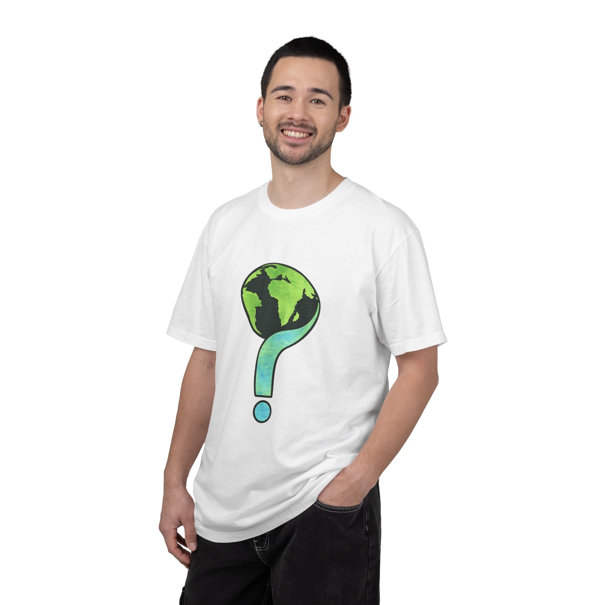 Earth Question Mark T-Shirt — Eco Awareness Graphic Tee - Creations by Chris and Carlos