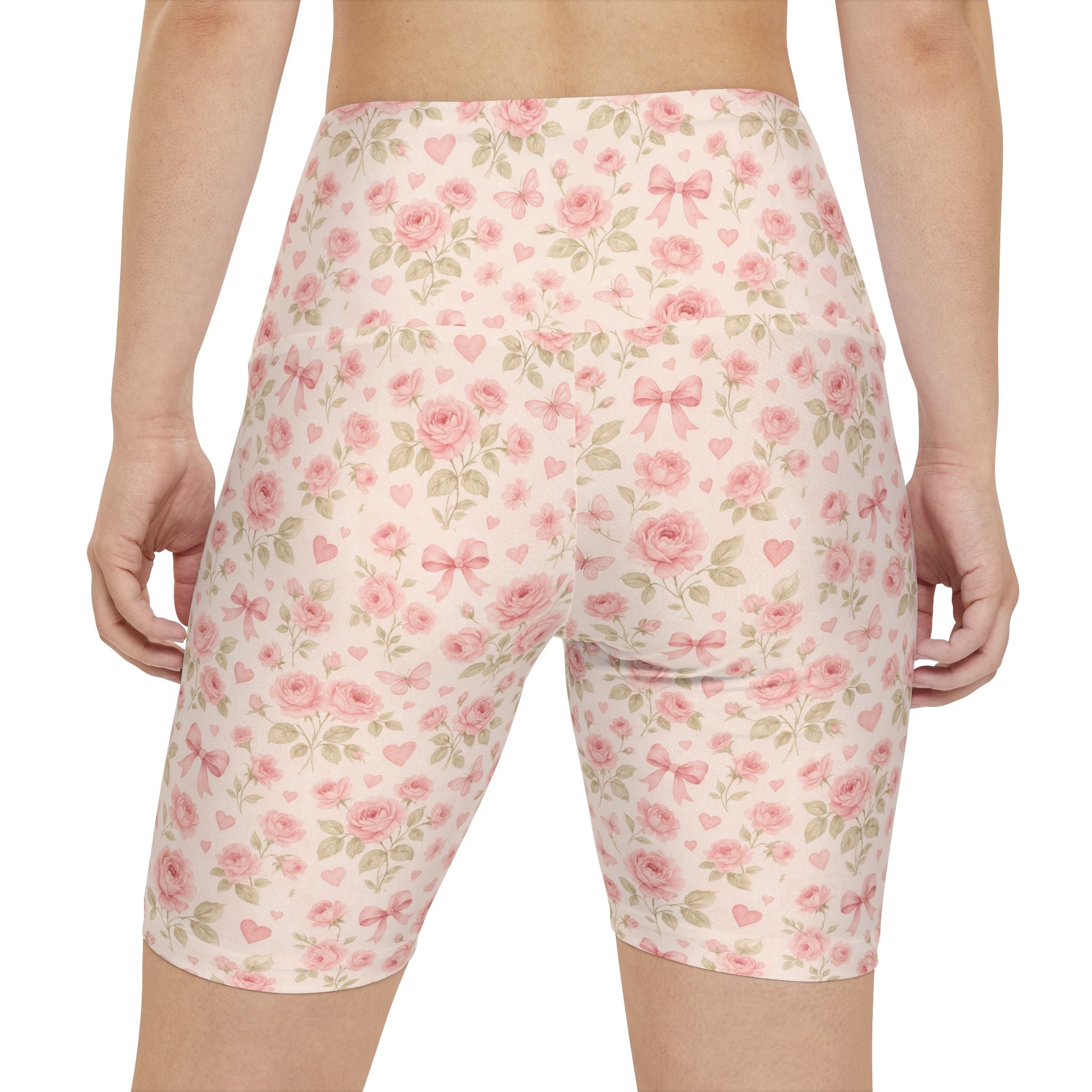 Floral Rose Print Bike Shorts - Creations by Chris and Carlos