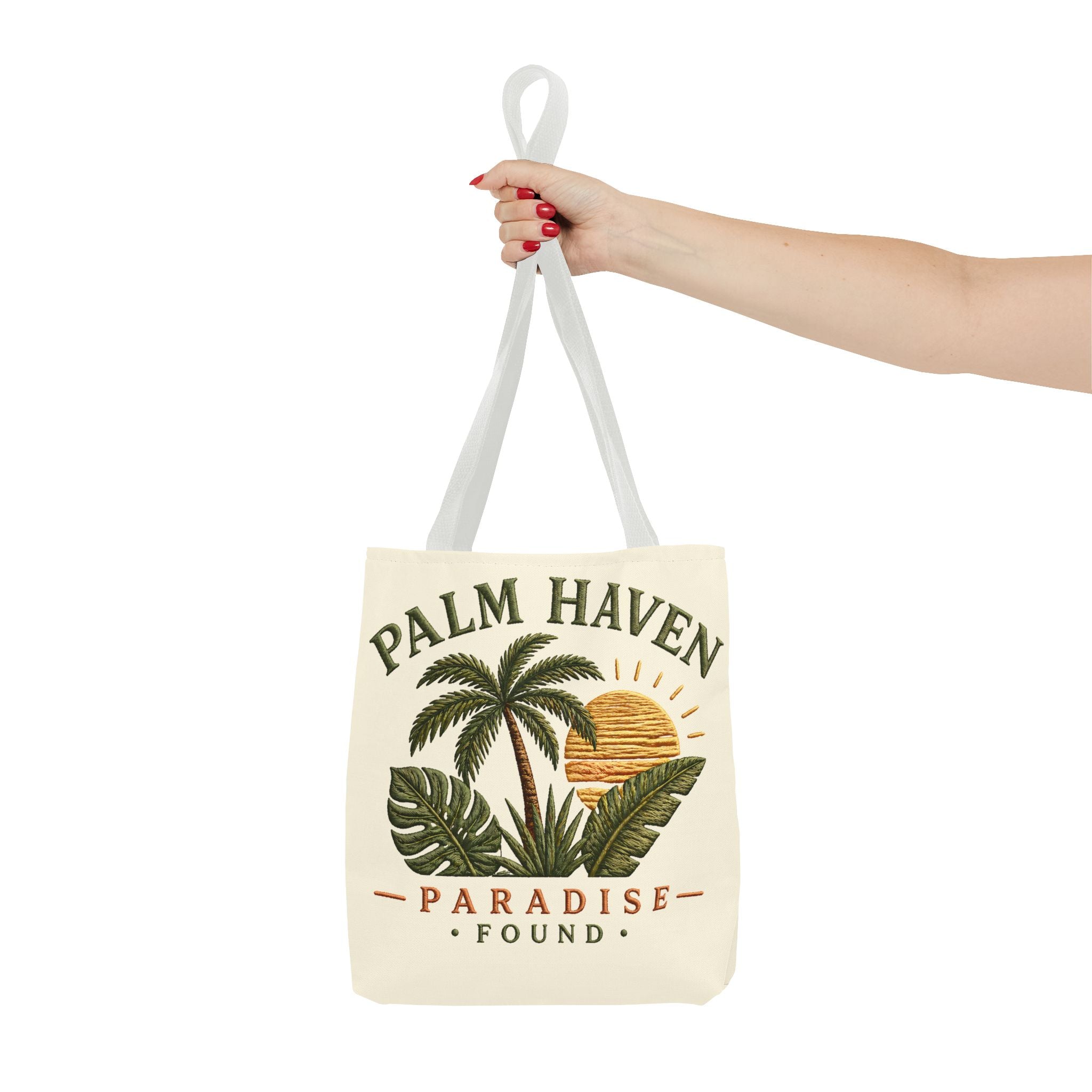 Palm Haven Tote Bag – 'Paradise Found' Tropical Palm Beach Tote - Creations by Chris and Carlos
