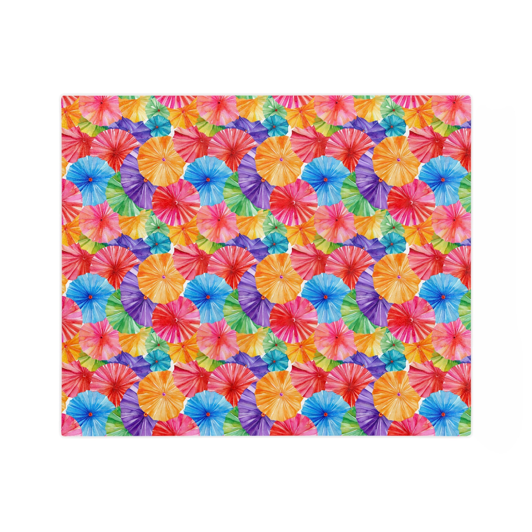 Sol y Alegría (Sun and Joy) Collection- Cactus Succulent Pattern Microfiber Blanket Soft Velveteen Throw for Home & Garden LoversTropical Parasol Velveteen Microfiber Blanket — Bright Floral Beach Umbrella Print, Cozy Travel & Home Throw - Creations by Chris and Carlos