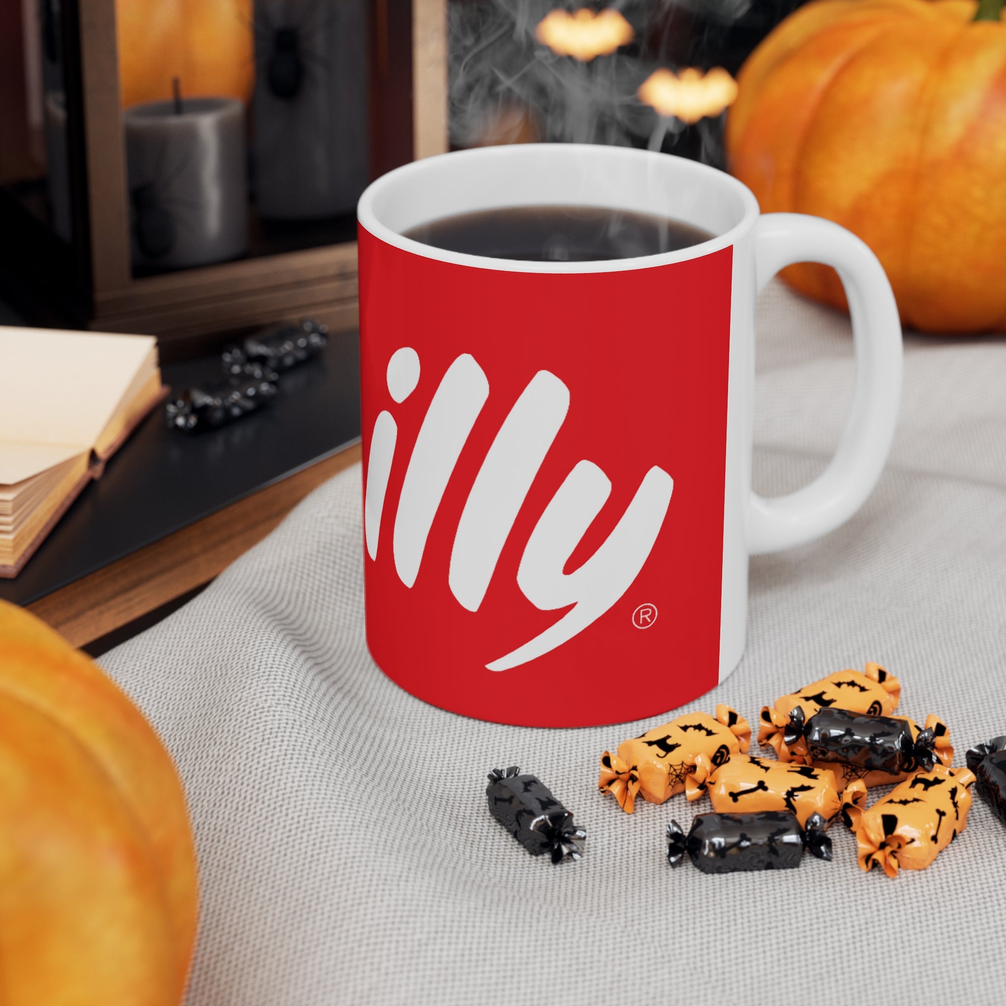 Illy coffee- White Ceramic Mug - Creations by Chris and Carlos