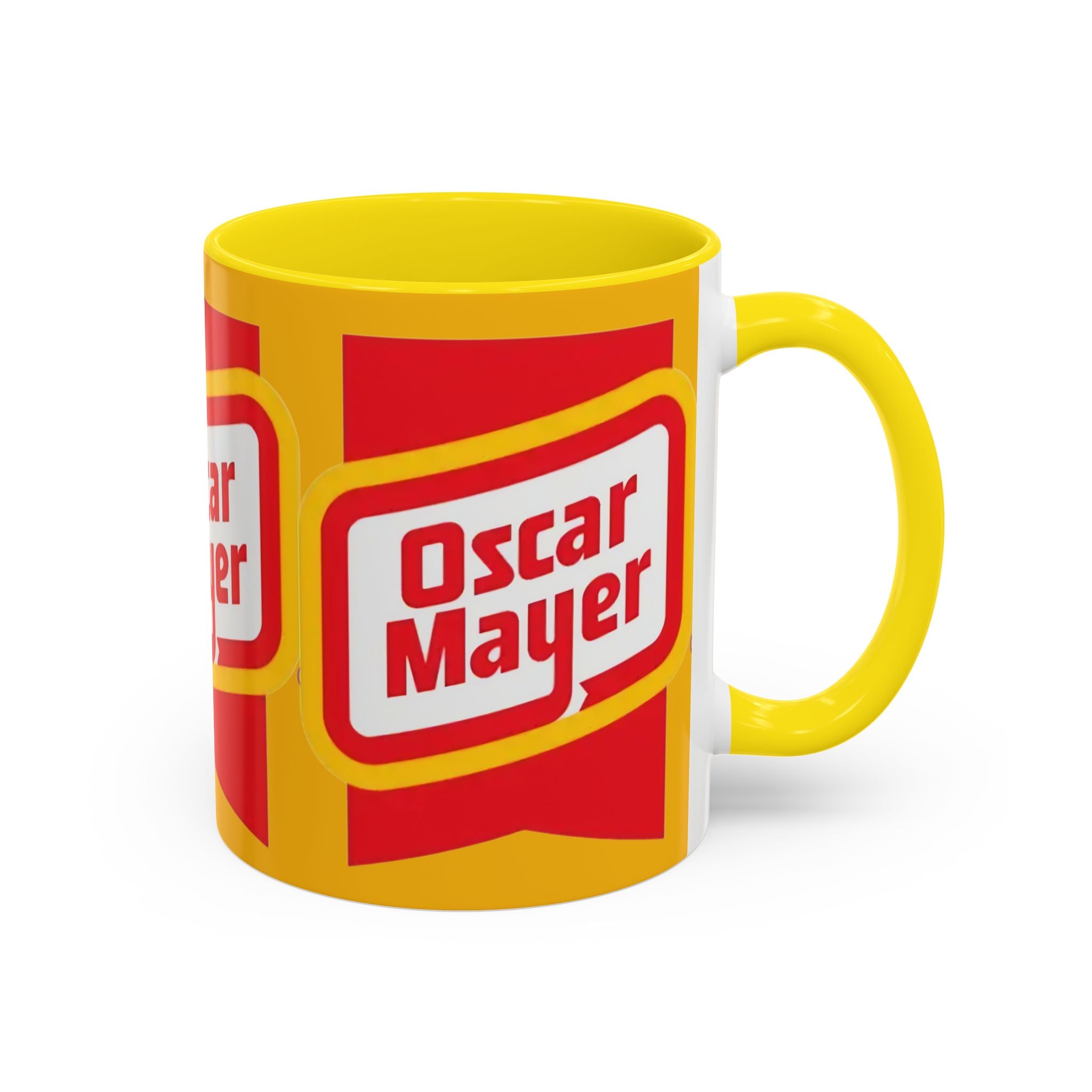 Accent Mug — Retro Oscar Mayer Logo Coffee Cup (11/15 oz) - Creations by Chris and Carlos