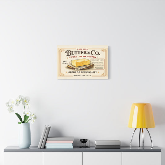 Butter & Co. Sweet Cream Butter Vintage Canvas Art - Kitchen Wall Decor - Creations by Chris and Carlos