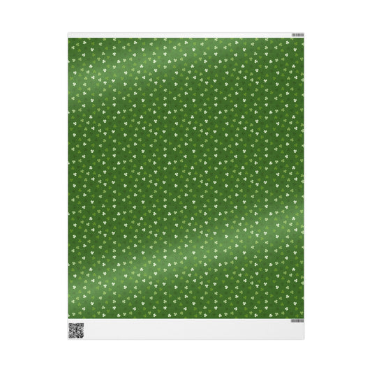 Shamrock Green Wrapping Paper Roll – Clover Pattern Gift Wrap for St. Patrick’s Day - Creations by Chris and Carlos