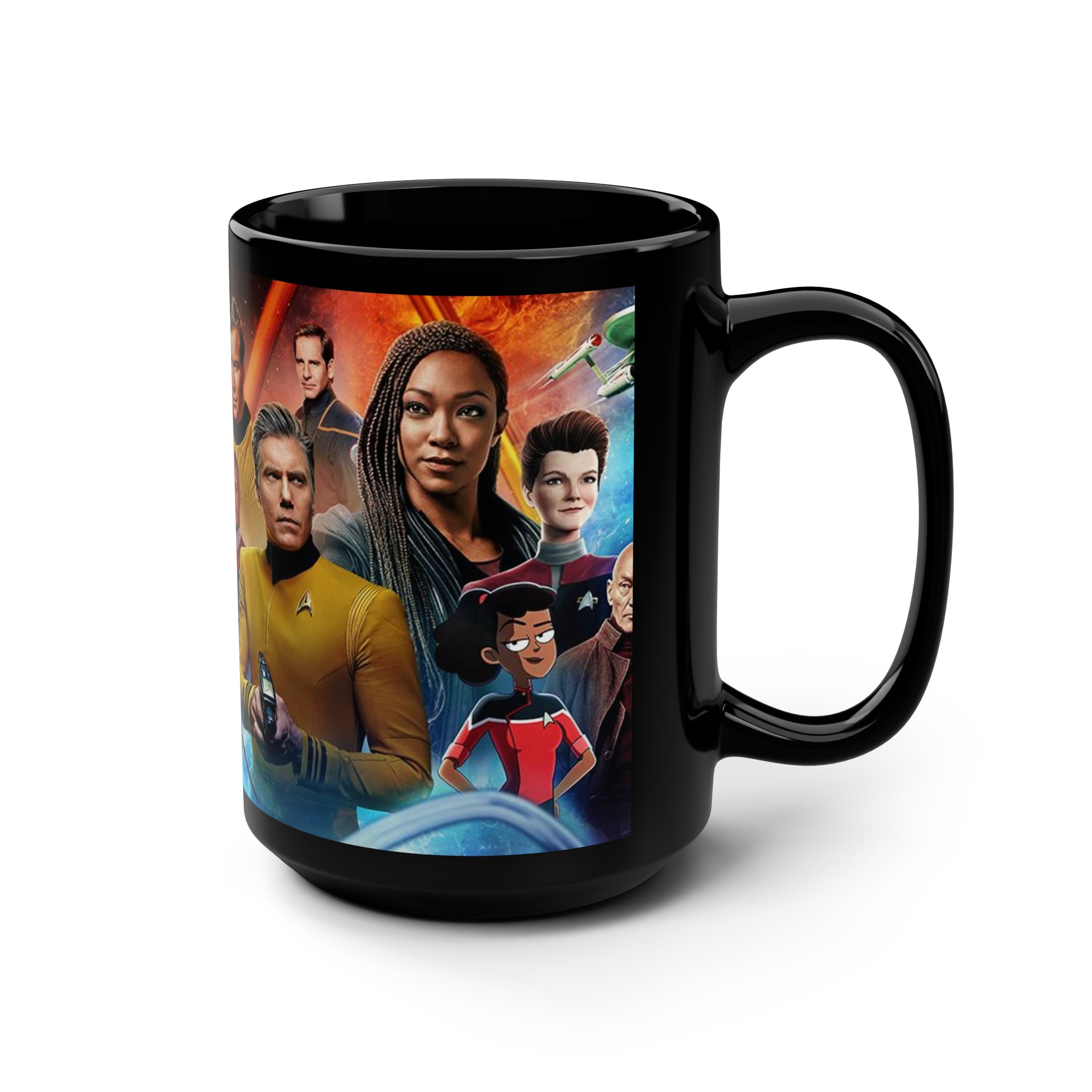 Star Trek Collection- Black Mug, 15oz - Creations by Chris and Carlos