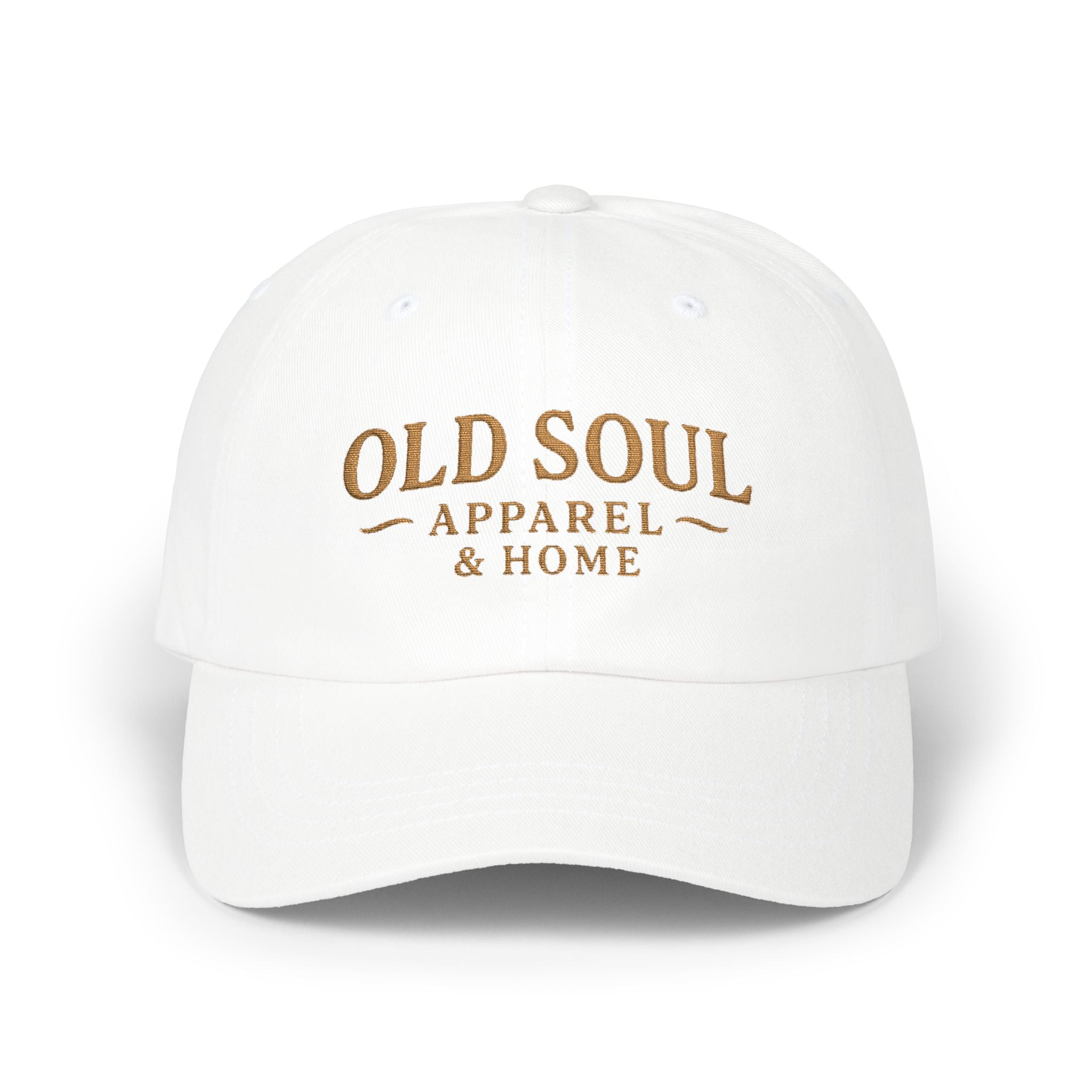 Old Soul Classic Dad Cap – Vintage Embroidered Baseball Hat - Creations by Chris and Carlos